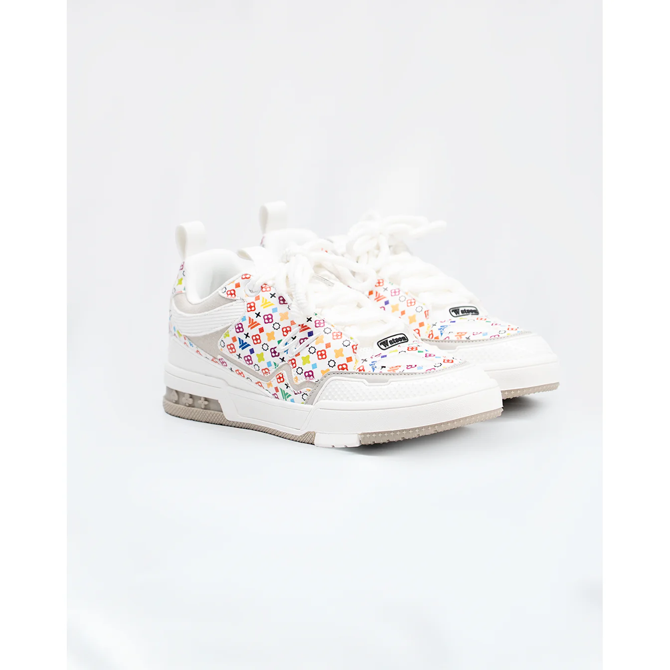 K FLIP SNEAKERS (WHITE MONOGRAM)