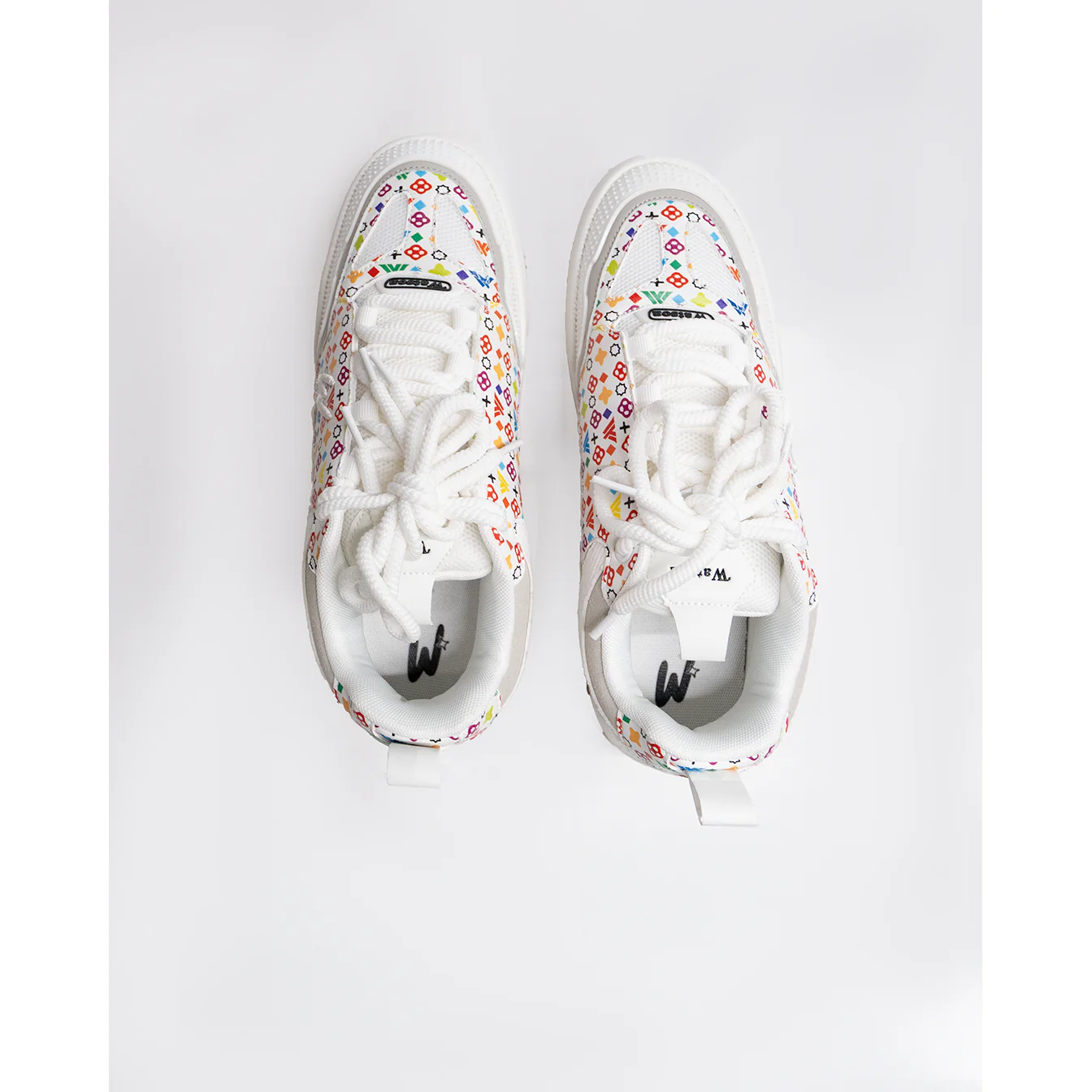 K FLIP SNEAKERS (WHITE MONOGRAM) - Image 4
