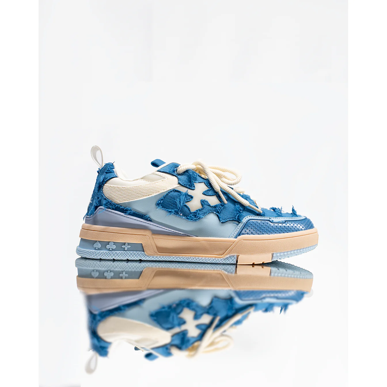 K FLIP CROSS SNEAKERS (DENIM LEATHER) - Image 2