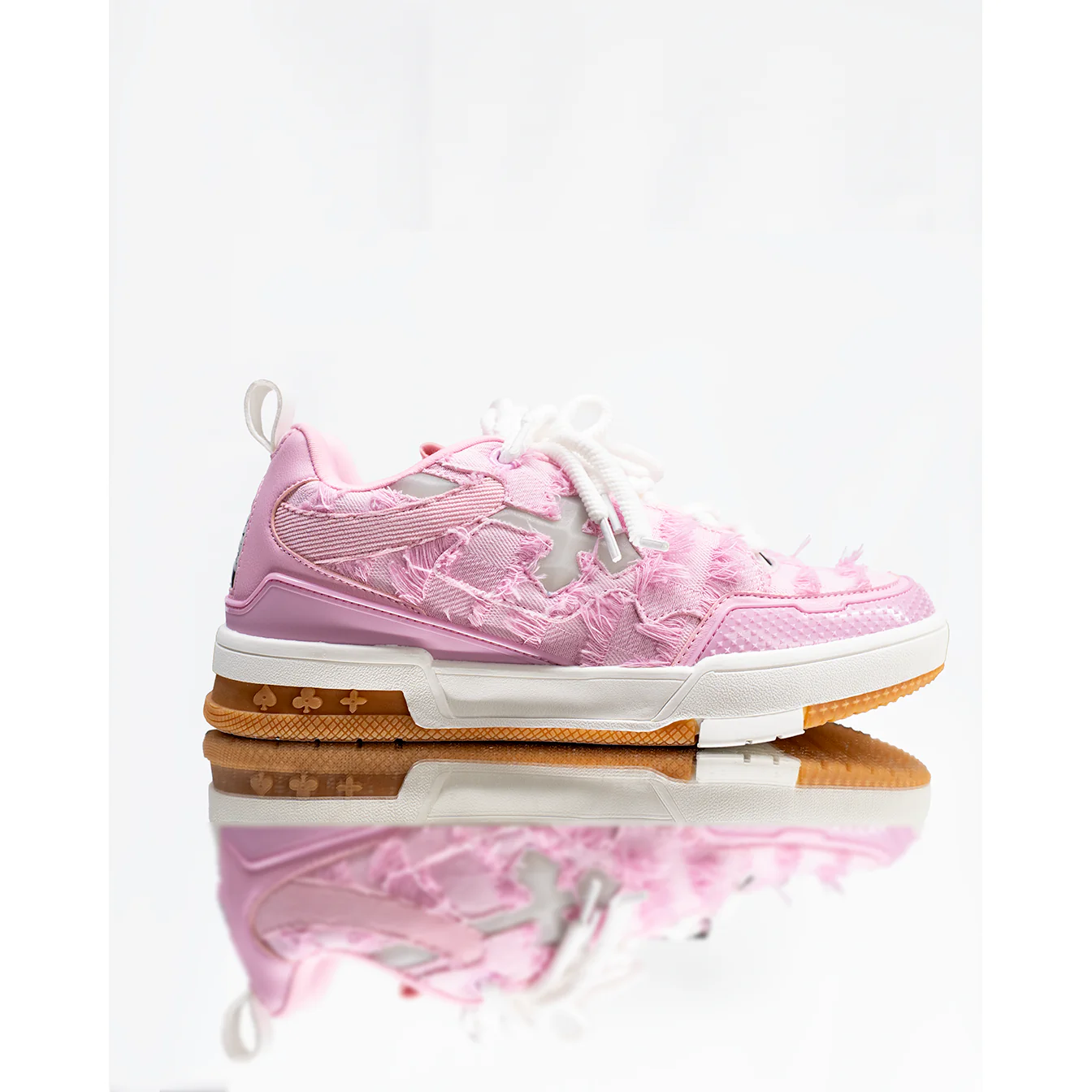 K FLIP CROSS SNEAKERS (PINK DENIM) - Image 2