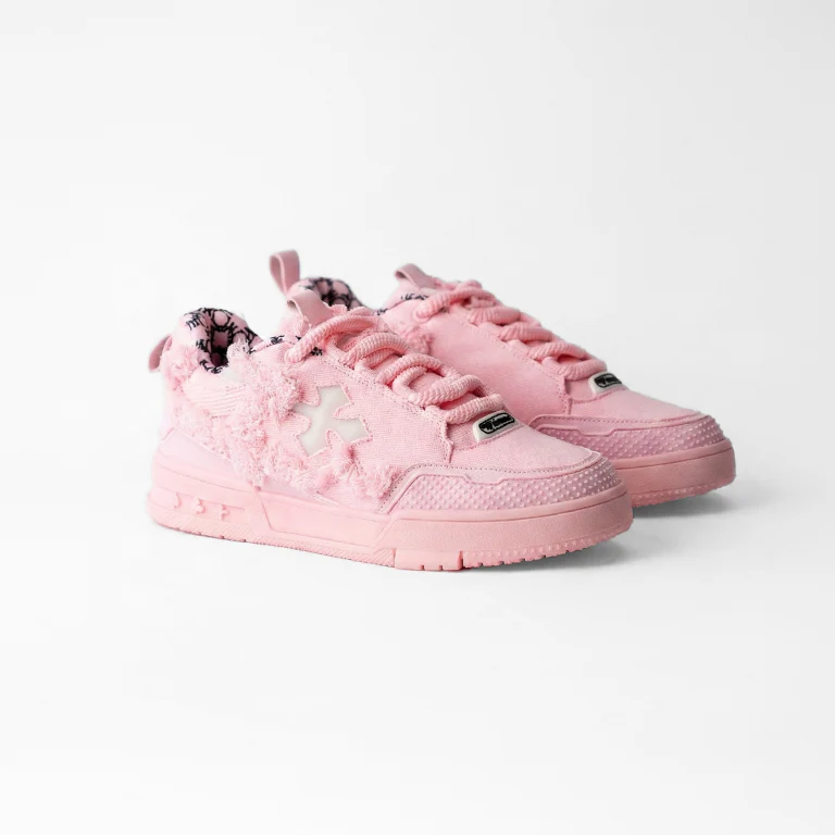 K FLIP CROSS SNEAKERS (PINK DISTRESS)