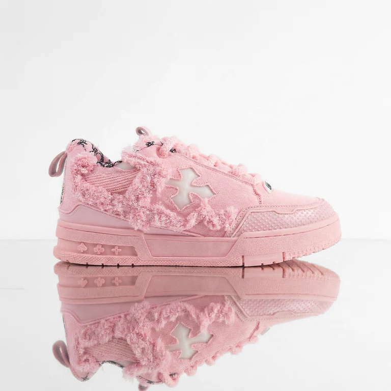K FLIP CROSS SNEAKERS (PINK DISTRESS) - Image 2