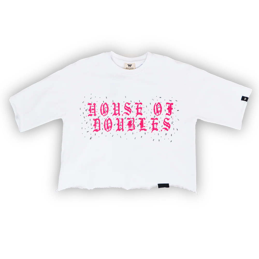 WATSON HOUSE OF DOUBLES LIVE UV CROPPED T-SHIRT (WHITE)