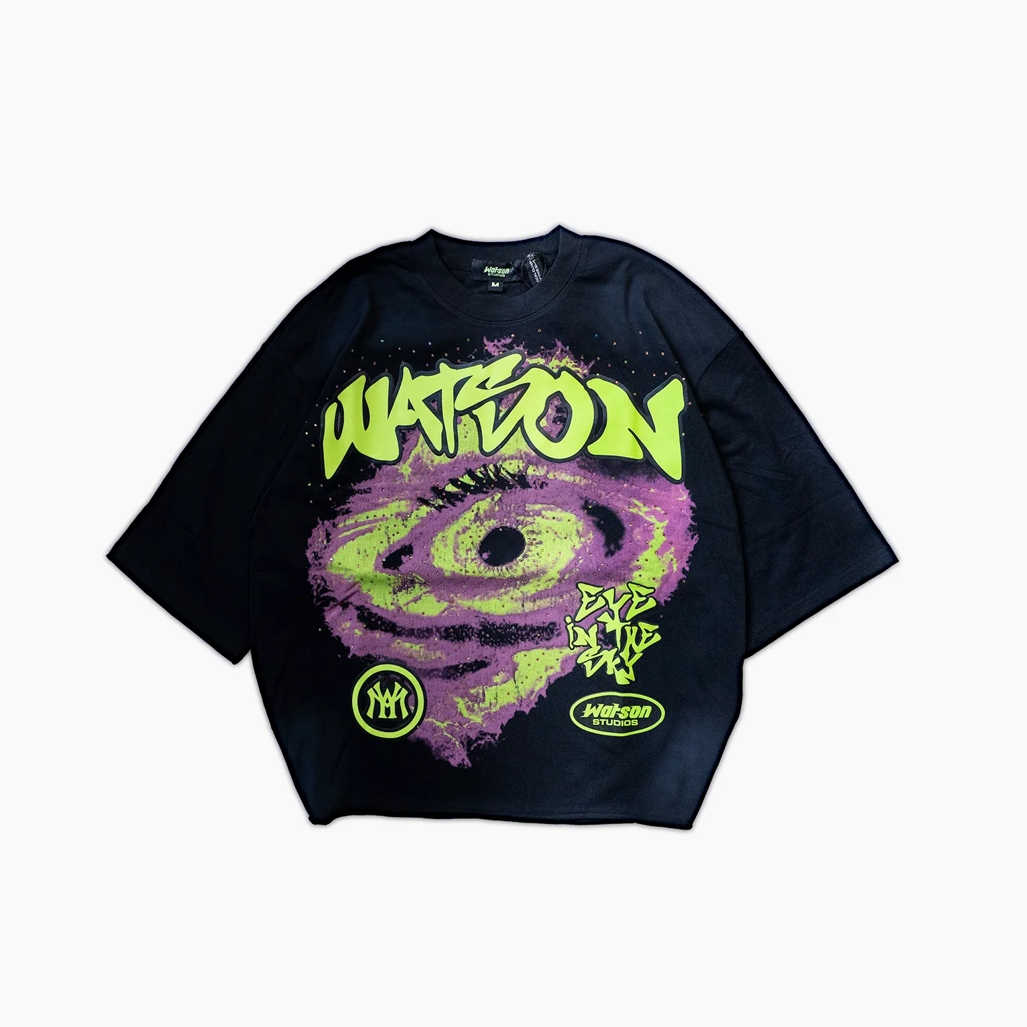 WATSON EYE IN THE SKY CROPPED T-SHIRT (BLACK)