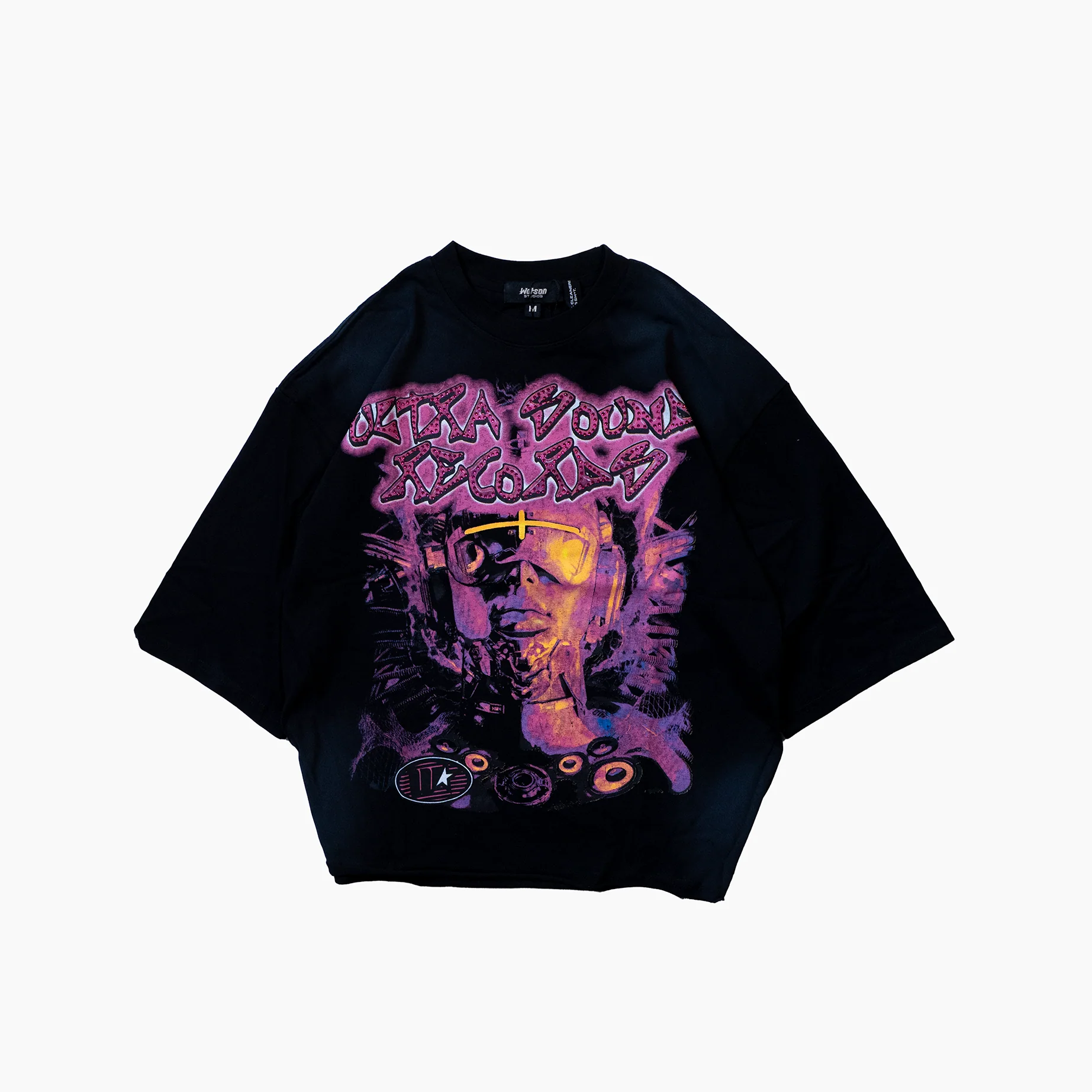 WATSON ULTRA SOUND RECORDS T-SHIRT (BLACK)