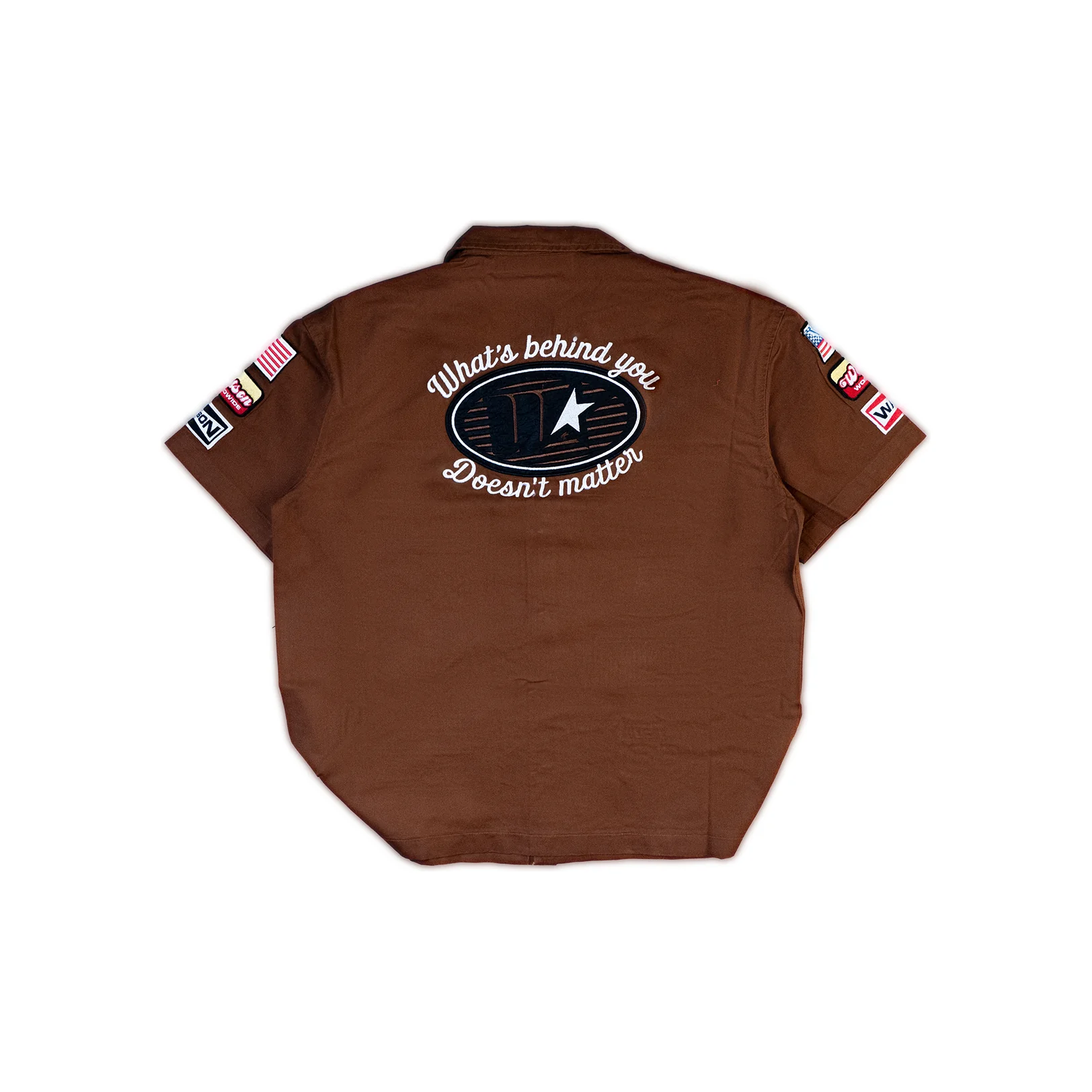 WATSON MULTI PATCH WORK SHIRT (BROWN) - Image 3
