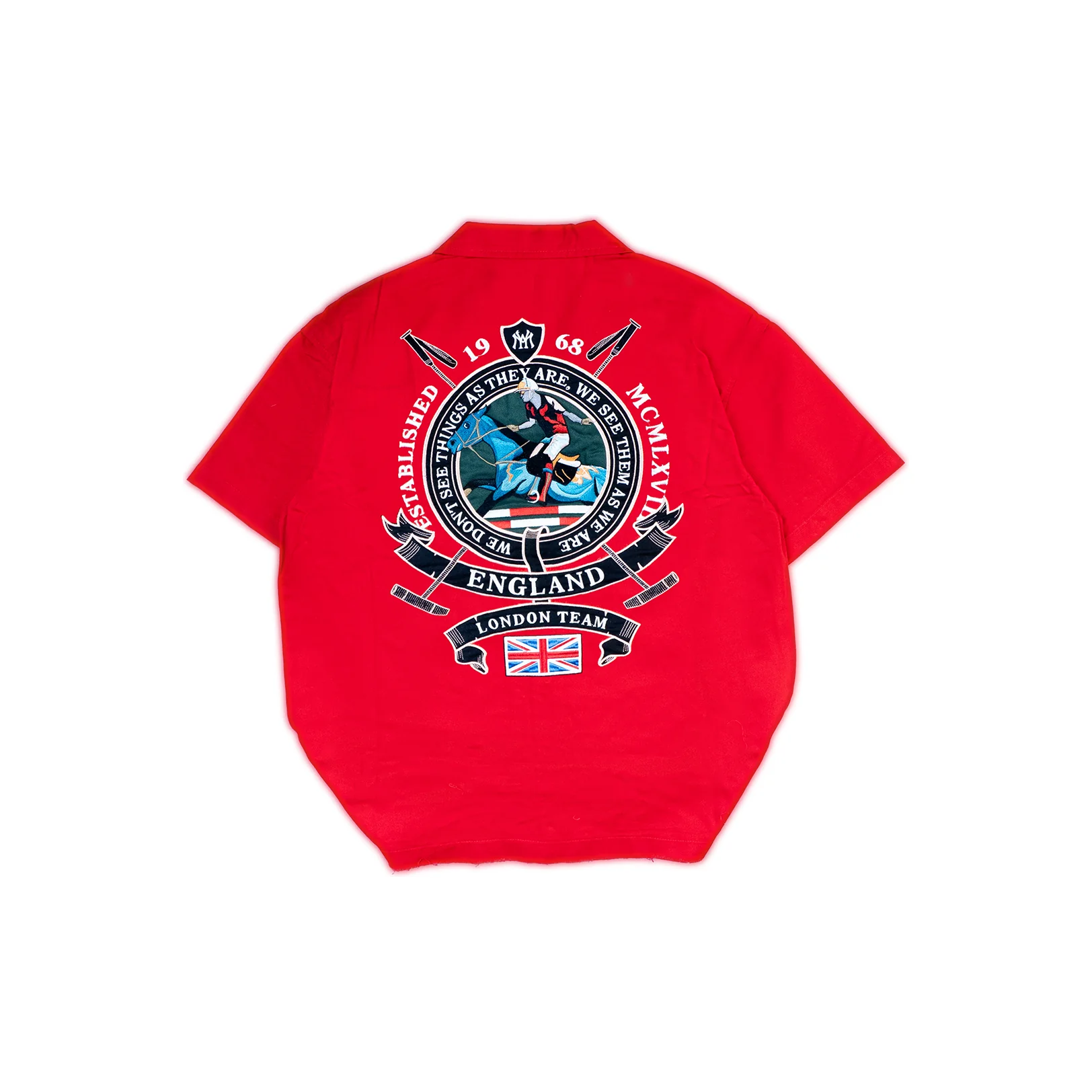 LONDON POLO CLUB WORK SHIRT (RED) - Image 3