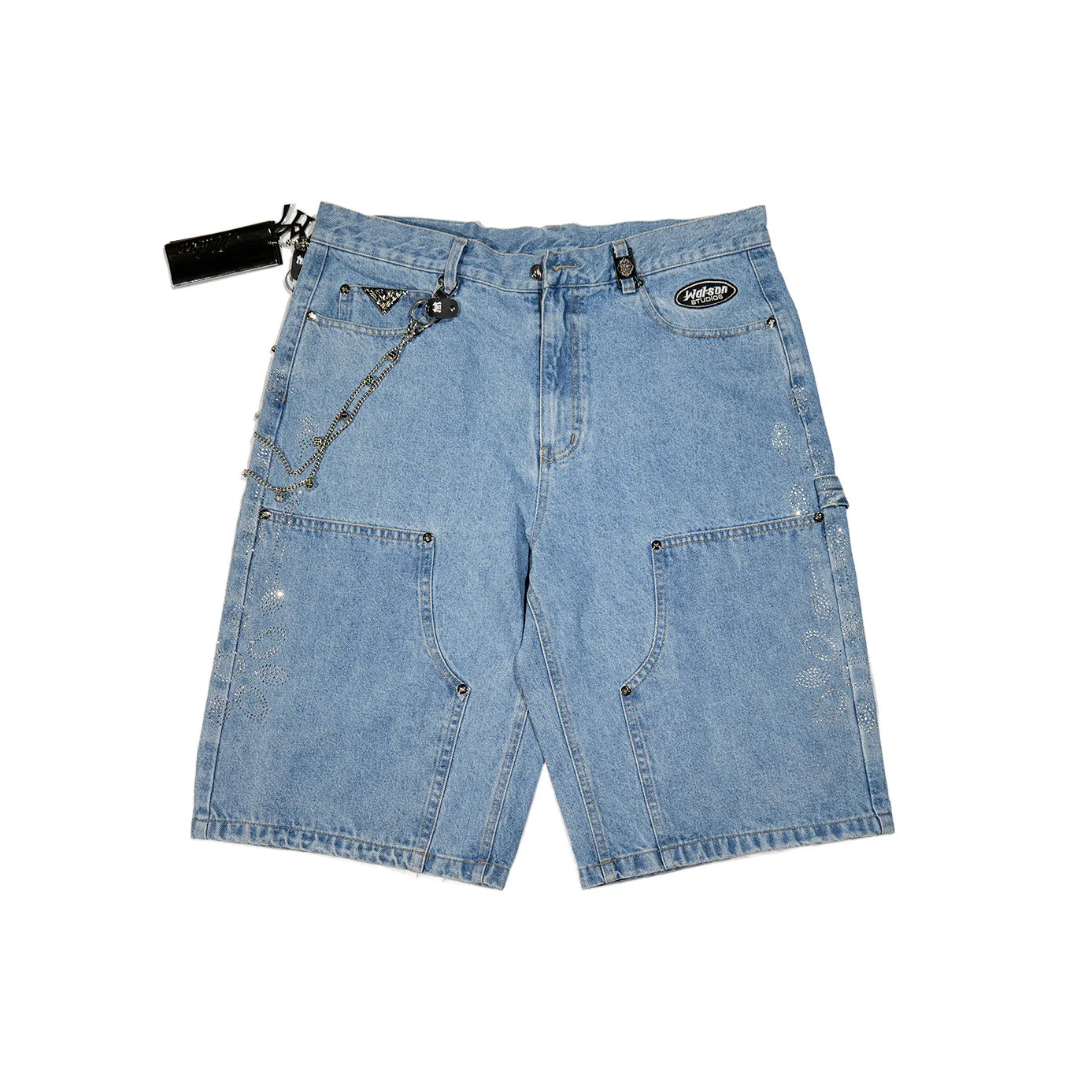 LIGHT WASH CARPENTER SHORTS - Image 3