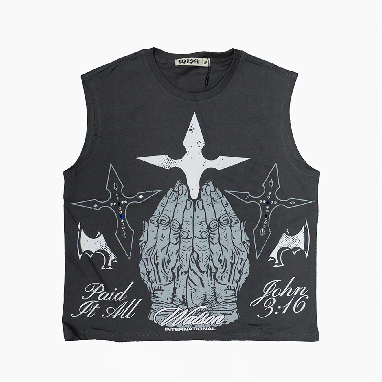 WATSON PAID IT ALL CUTOFF T-SHIRT (CHARCOAL)