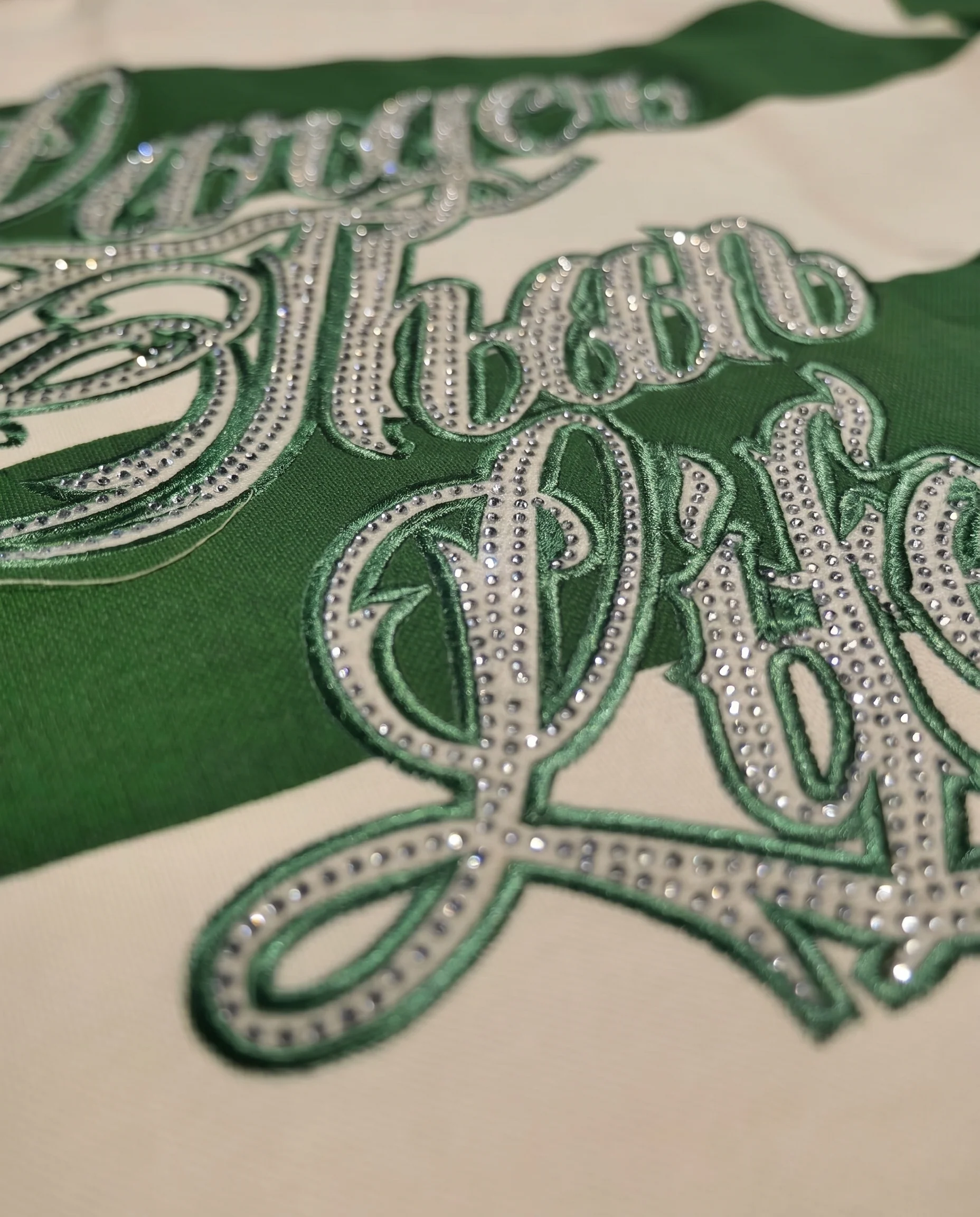 SHORT SLEEVE RUGBY POLO (CREAM/GREEN) - Image 4