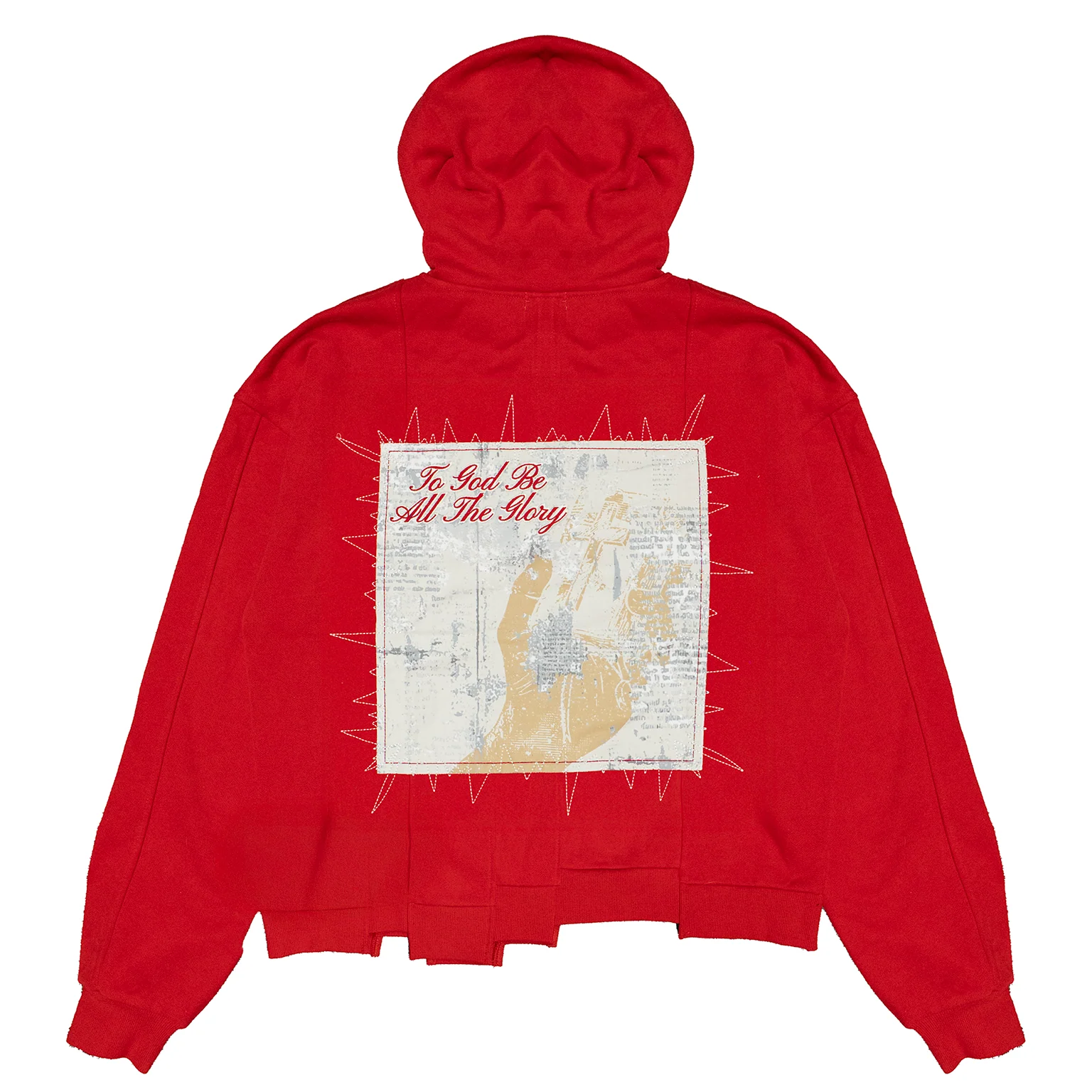 TO GOD BE THE GLORY MULTI SPLIT HOODIE (RED) - Image 2