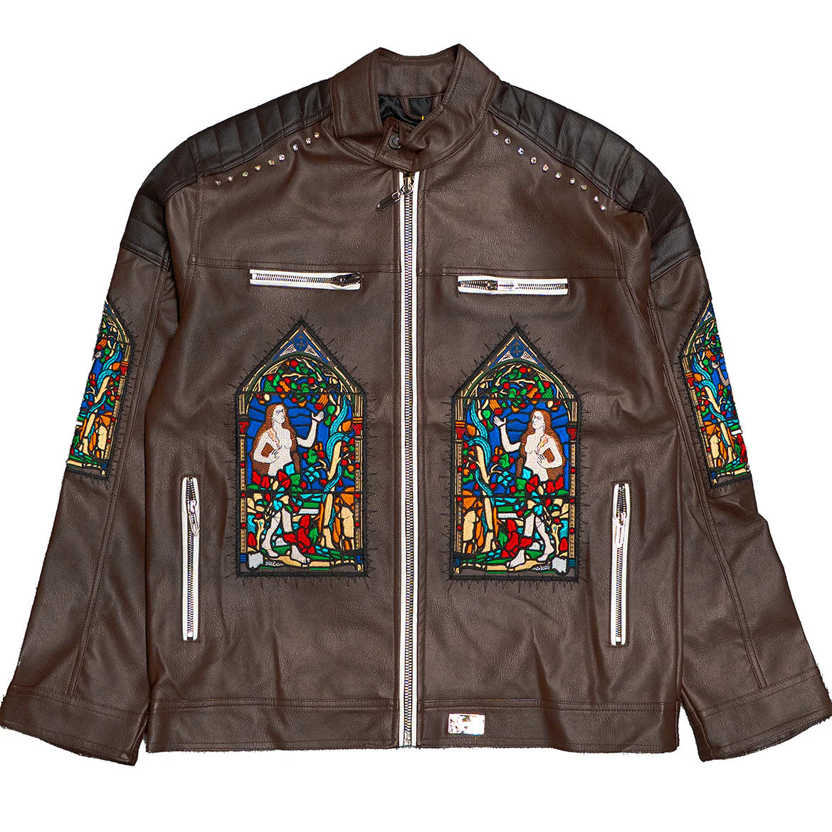 CULTIVATE YOUR GARDEN SUEDE MOTO JACKET (BROWN)