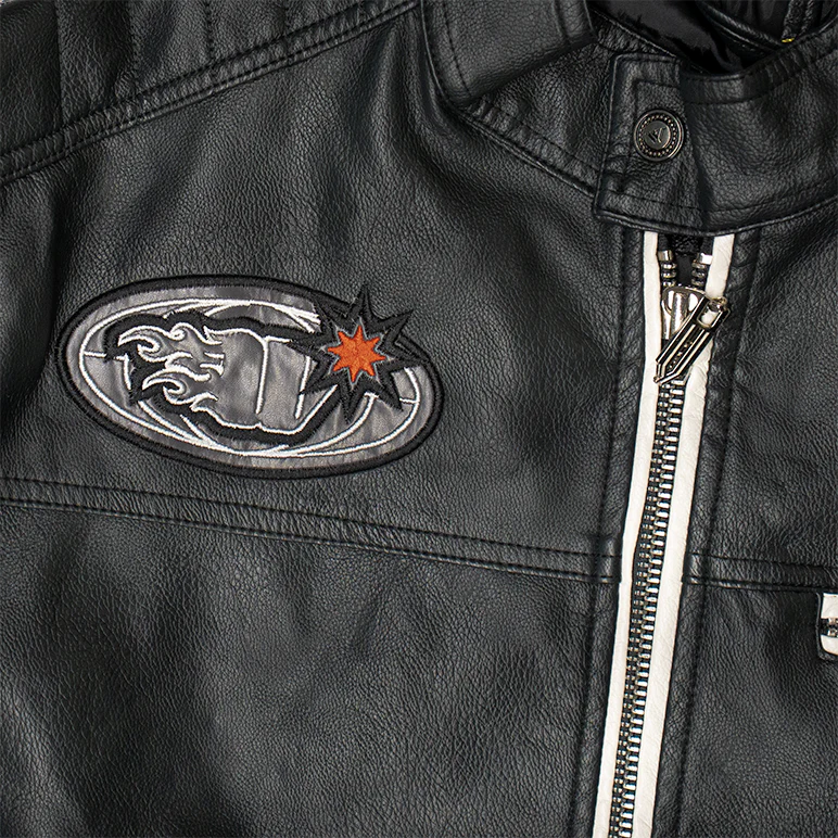 AIM FOR THE STARS SUEDE MOTO JACKET (BLACK) - Image 3