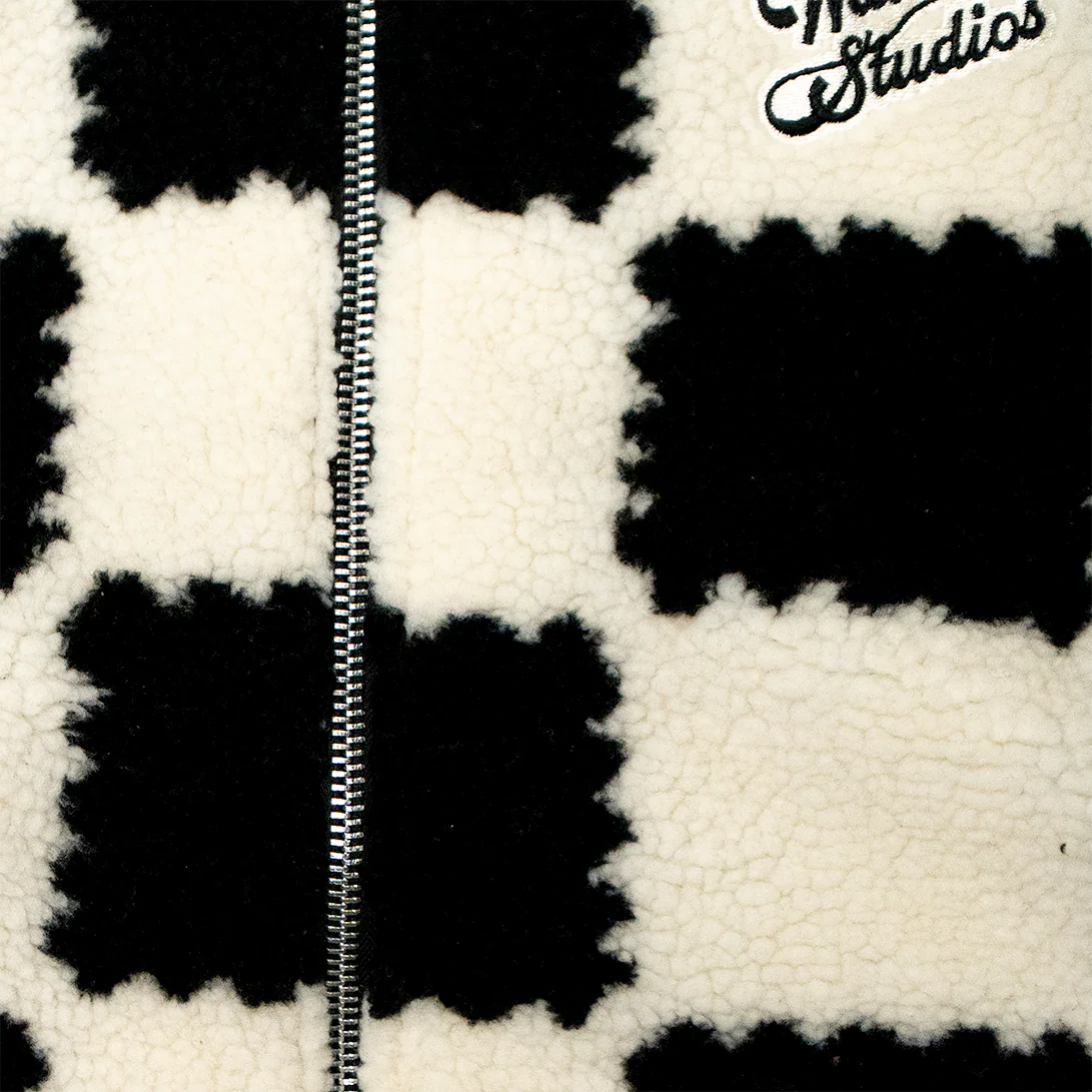 SHERPA JACKET (BLACK & CREAM) - Image 3