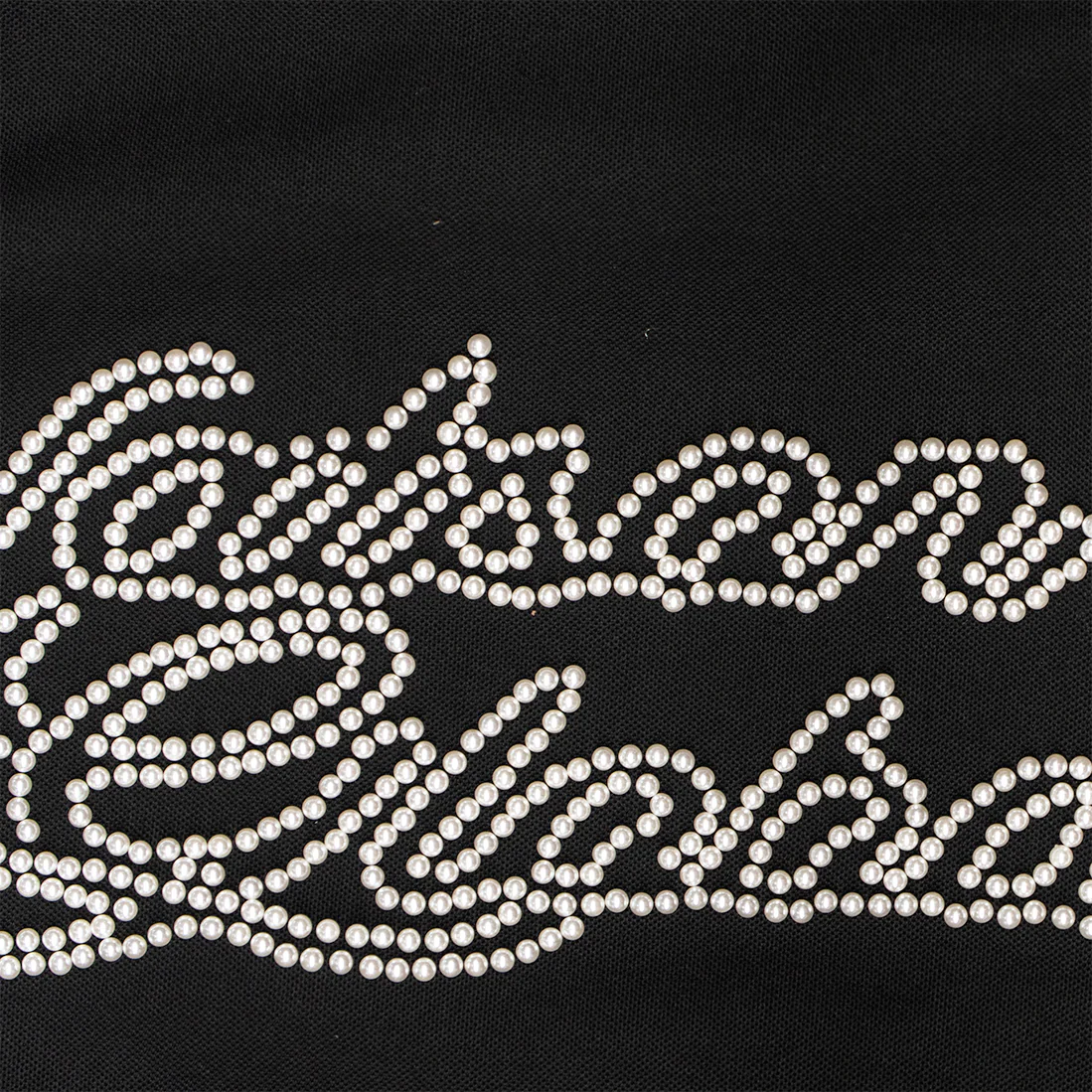 PEARL LINED SWEAT SUIT JACKET (BLACK) - Image 3