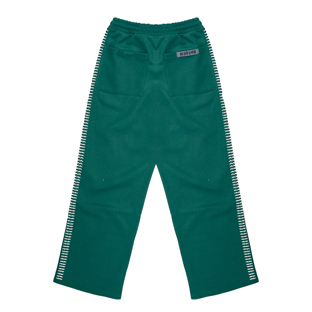 PEARL LINED SWEAT SUIT PANTS (GREEN) - Image 2