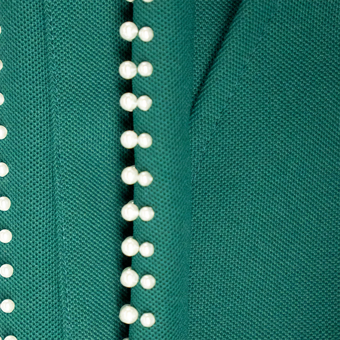 PEARL LINED SWEAT SUIT PANTS (GREEN) - Image 3
