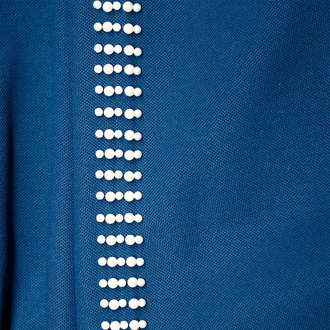 PEARL LINED SWEAT SUIT PANTS (NAVY) - Image 3