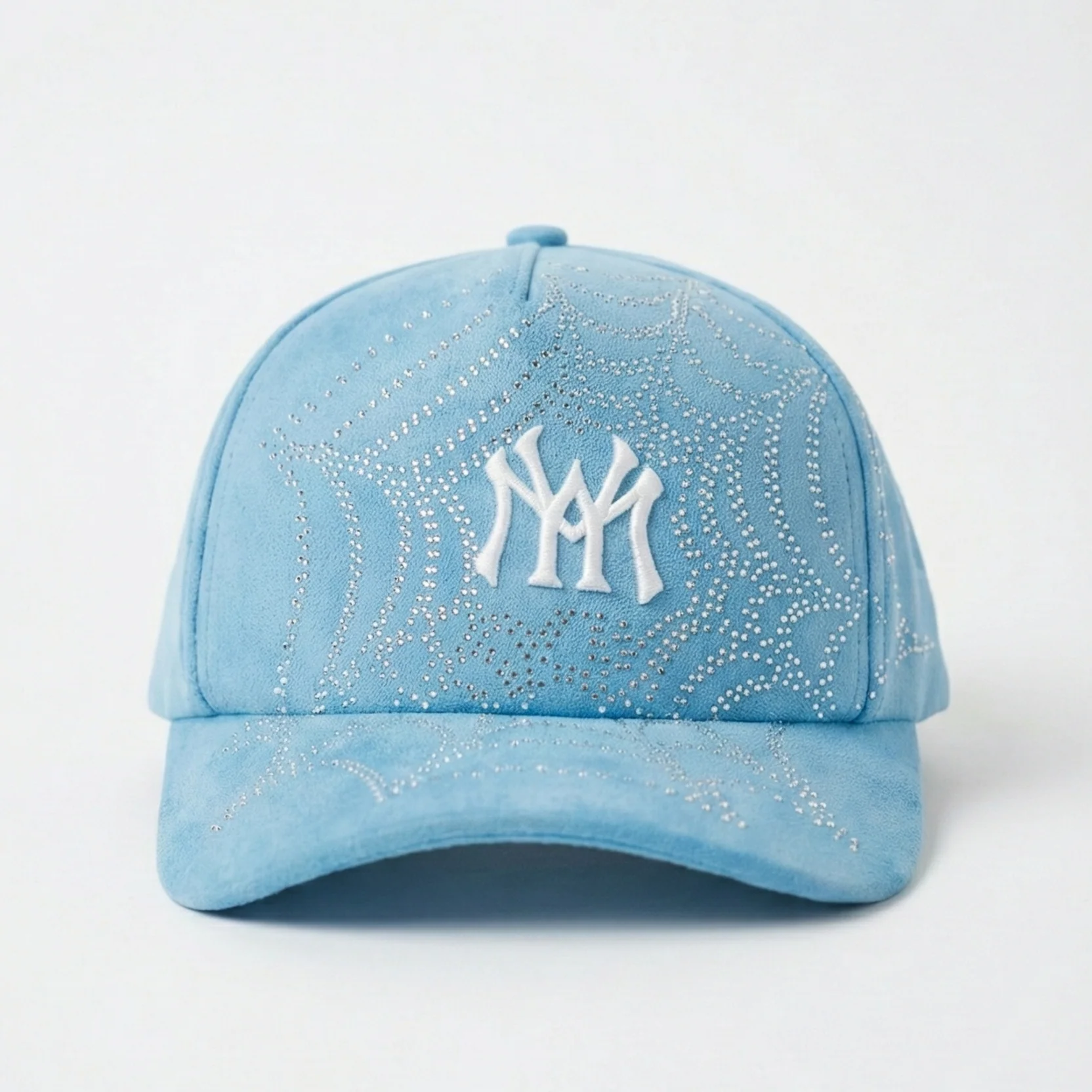 SPIDER WEB TRUCKER HAT (LIGHT BLUE)