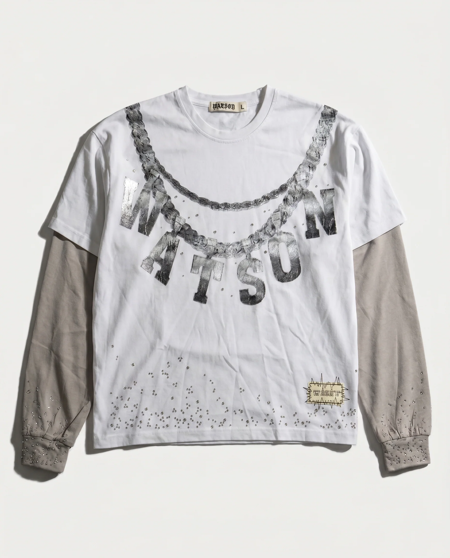CHAIN LONG SLEEVE T-SHIRT (WHITE)