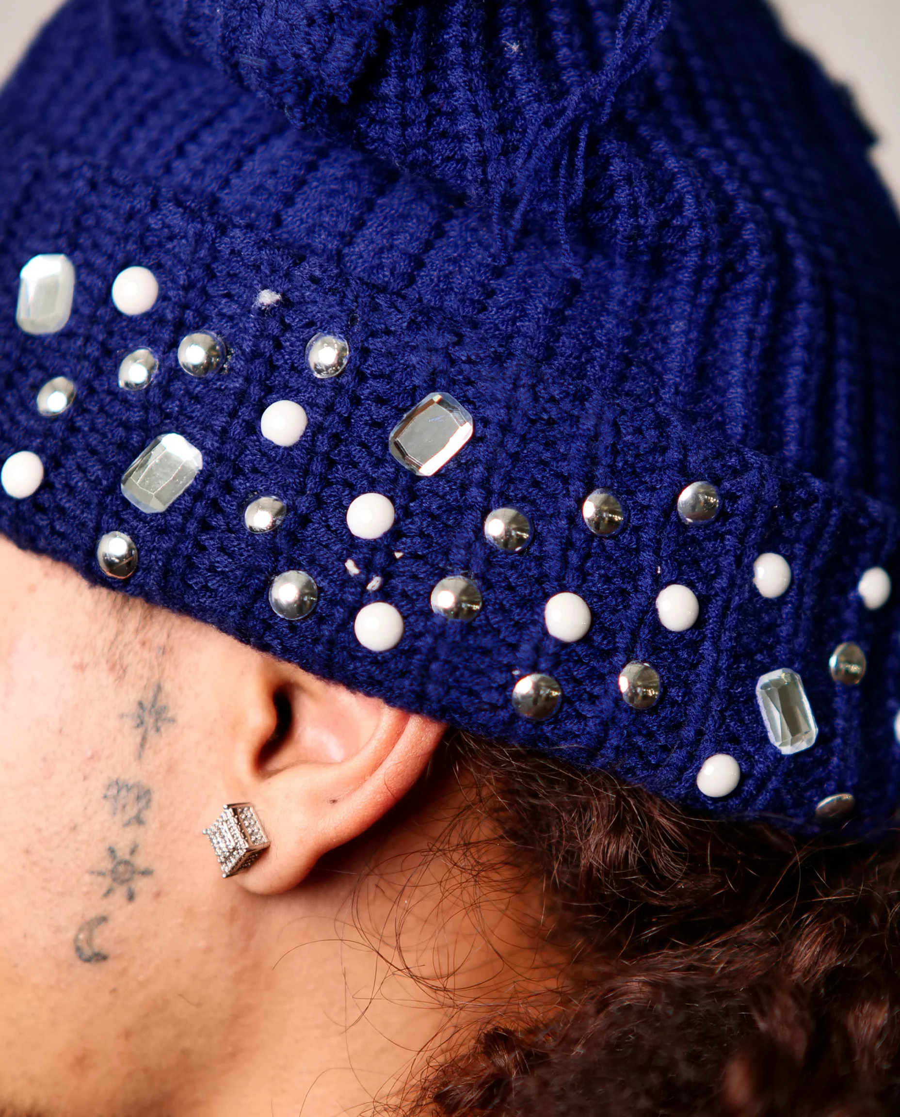WATSON CAT EARS BEANIE HAT (DARK BLUE) - Image 2