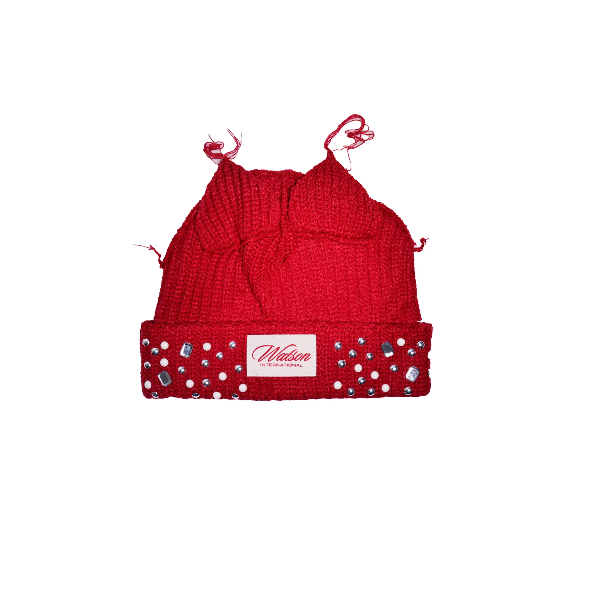 WATSON CAT EARS BEANIE HAT (RED) - Image 3