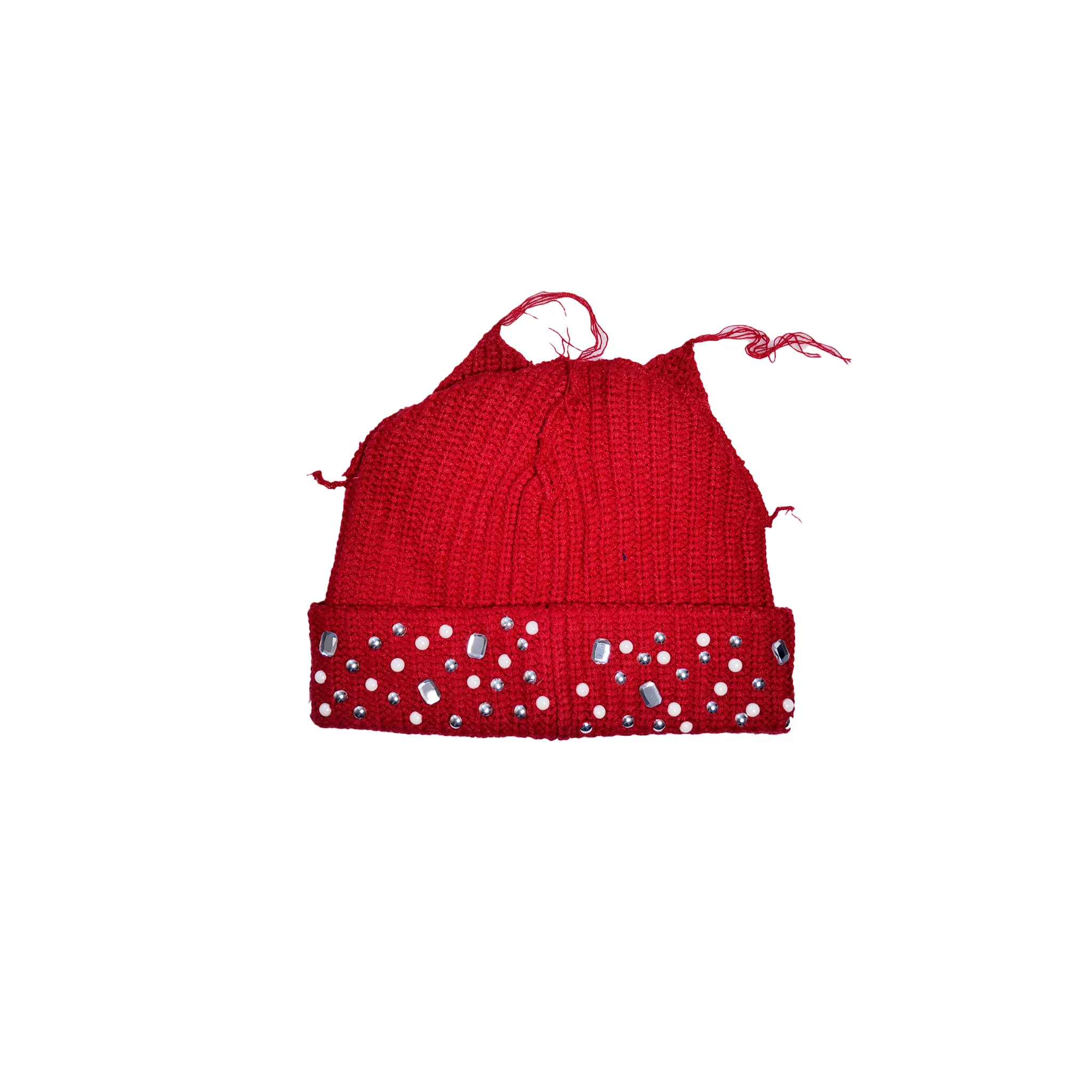 WATSON CAT EARS BEANIE HAT (RED) - Image 4