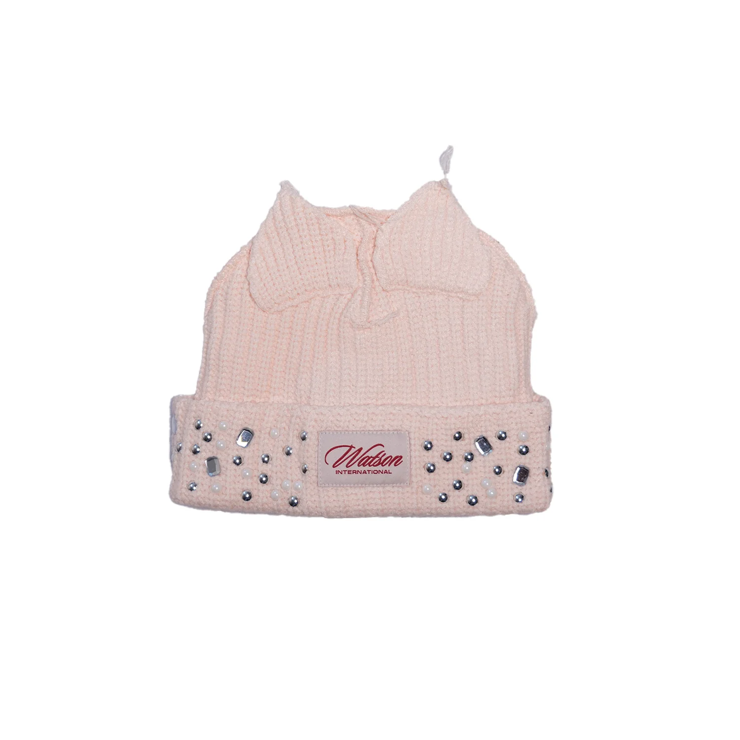 WATSON CAT EARS BEANIE HAT (LIGHT PINK) - Image 4