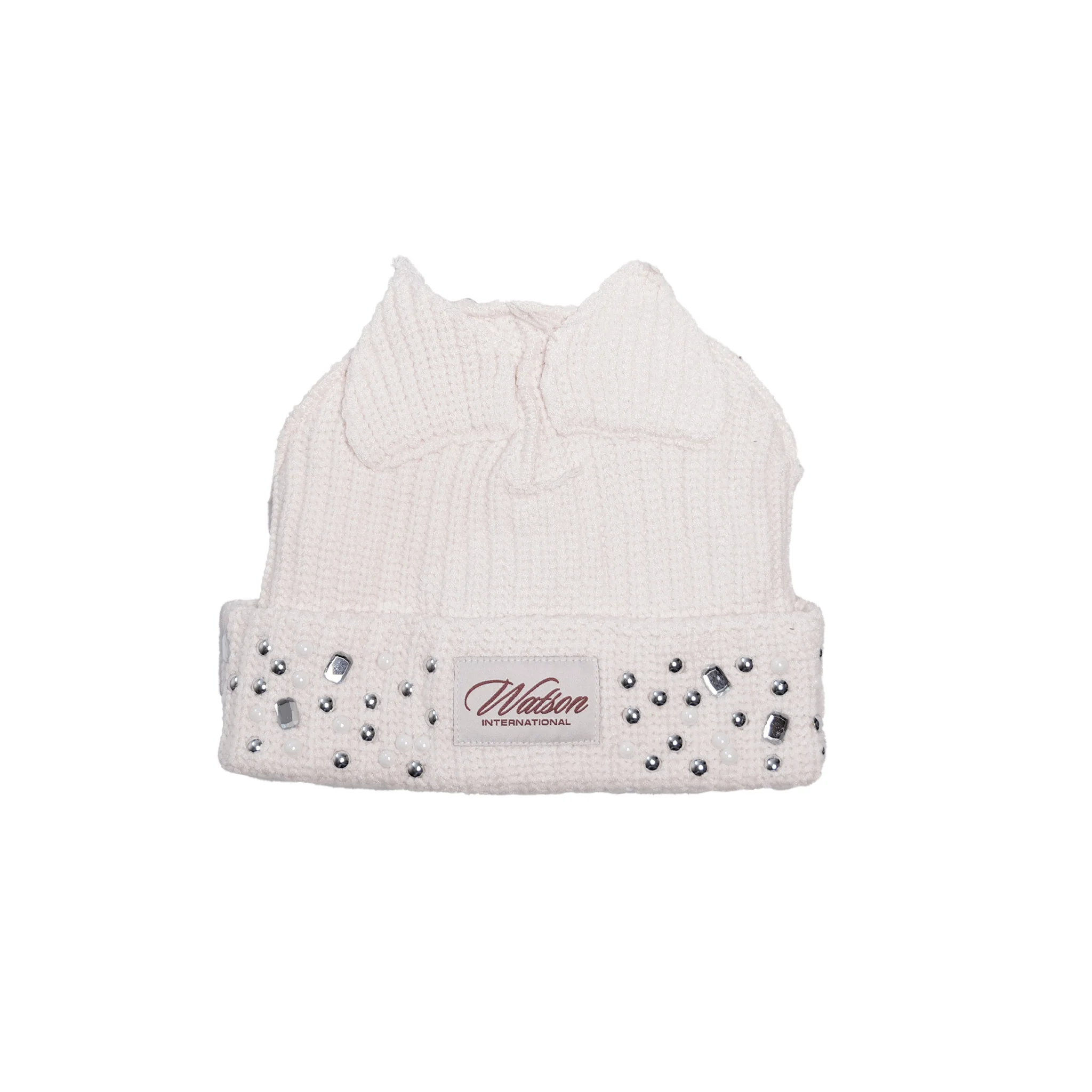 WATSON CAT EARS BEANIE HAT (WHITE) - Image 3