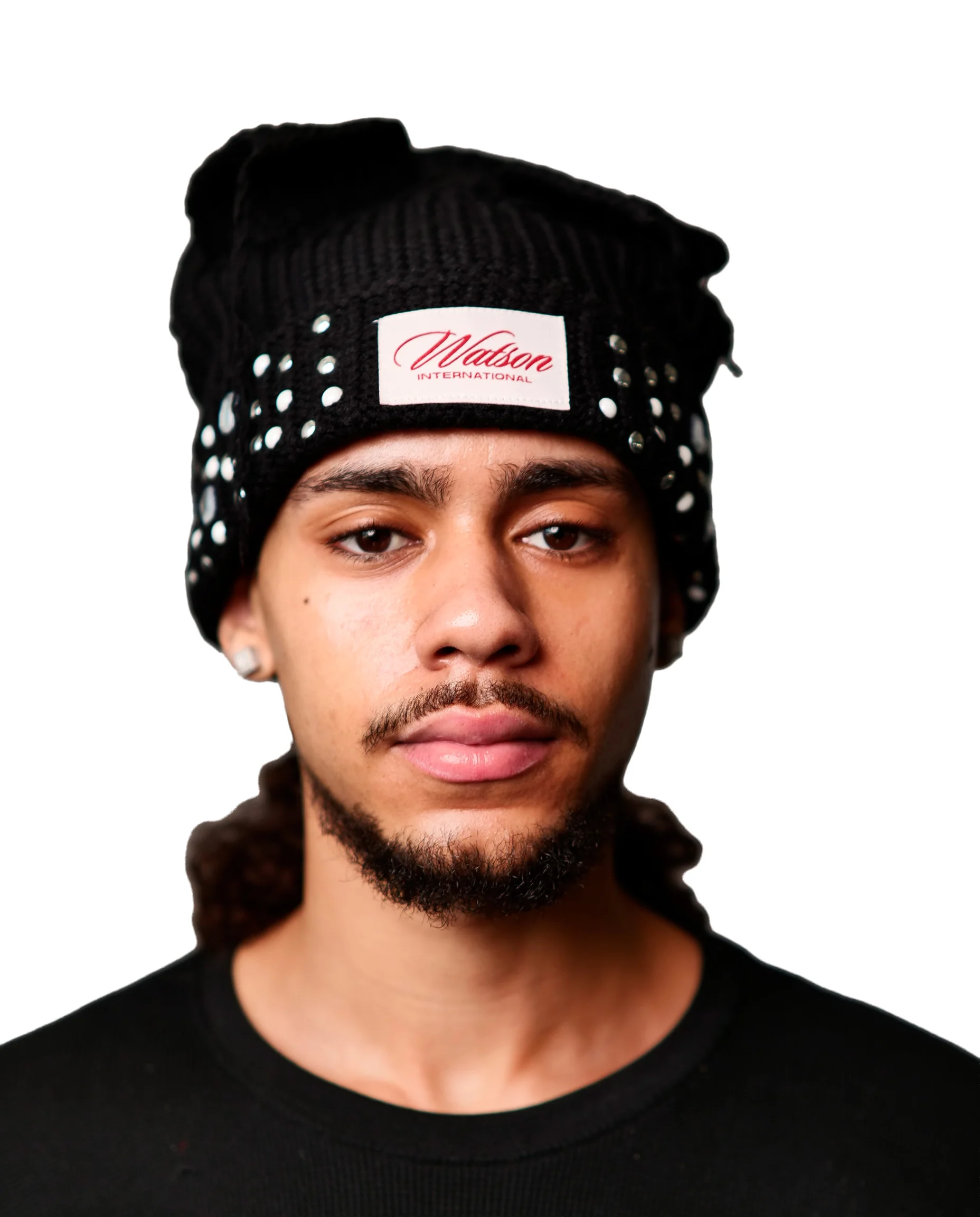 WATSON CAT EARS BEANIE HAT (BLACK) - Image 5