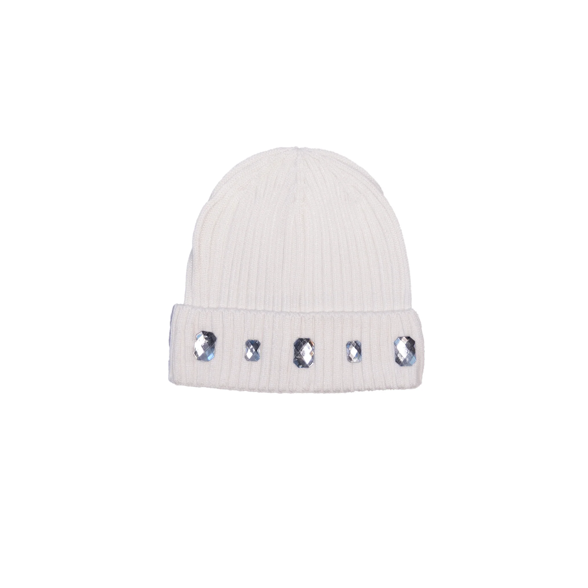 WATSON JEWELED BEANIE HAT (BEIGE) - Image 3