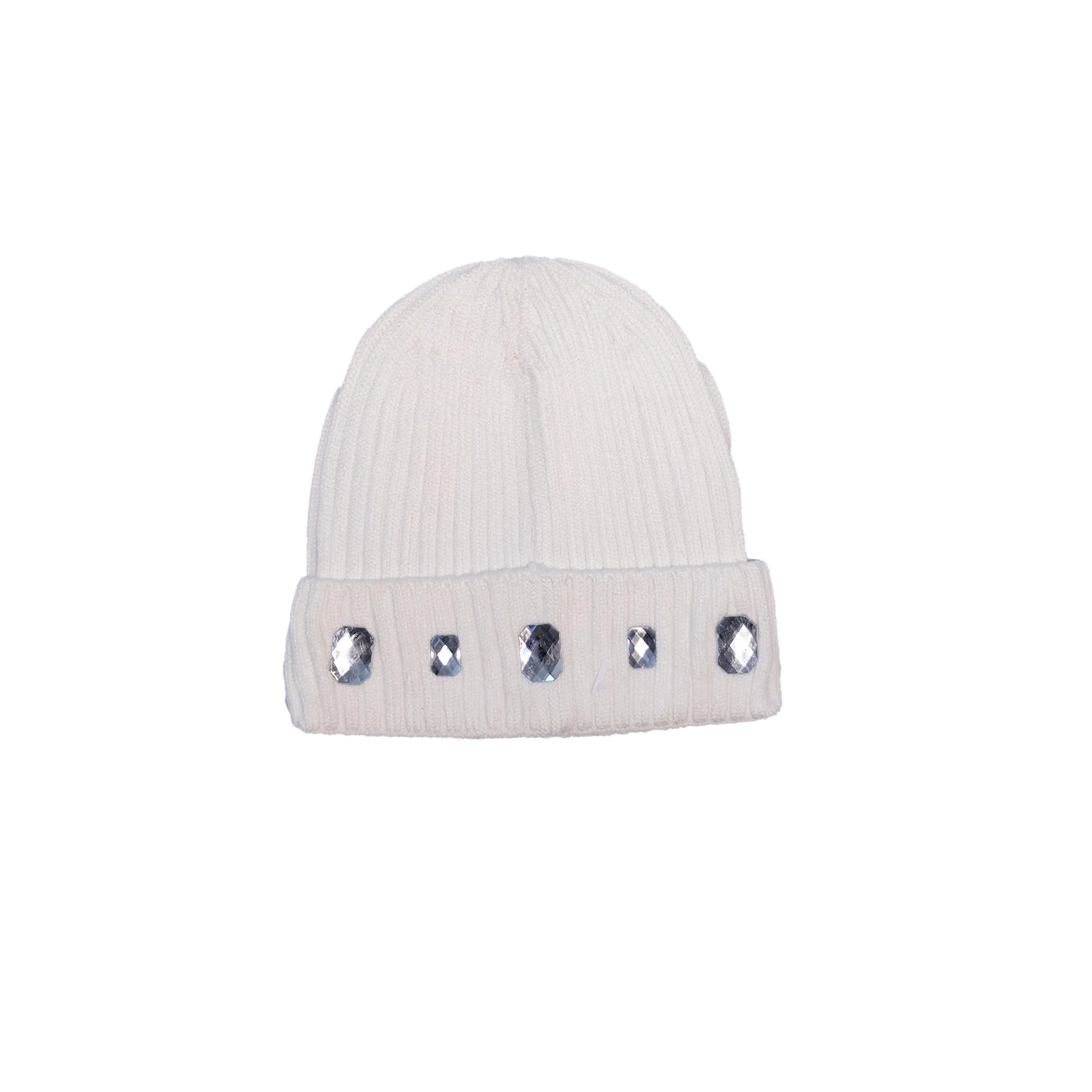 WATSON JEWELED BEANIE HAT (BEIGE) - Image 4