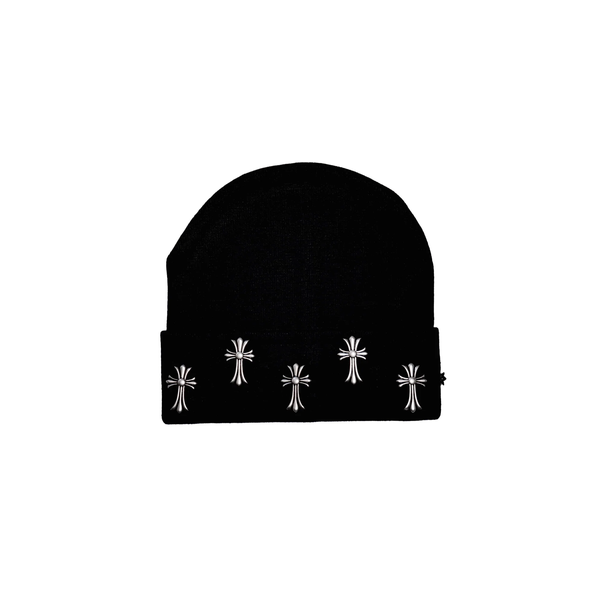 WATSON CROSS CHARM SHADOW BEANIE HAT (BLACK) - Image 3