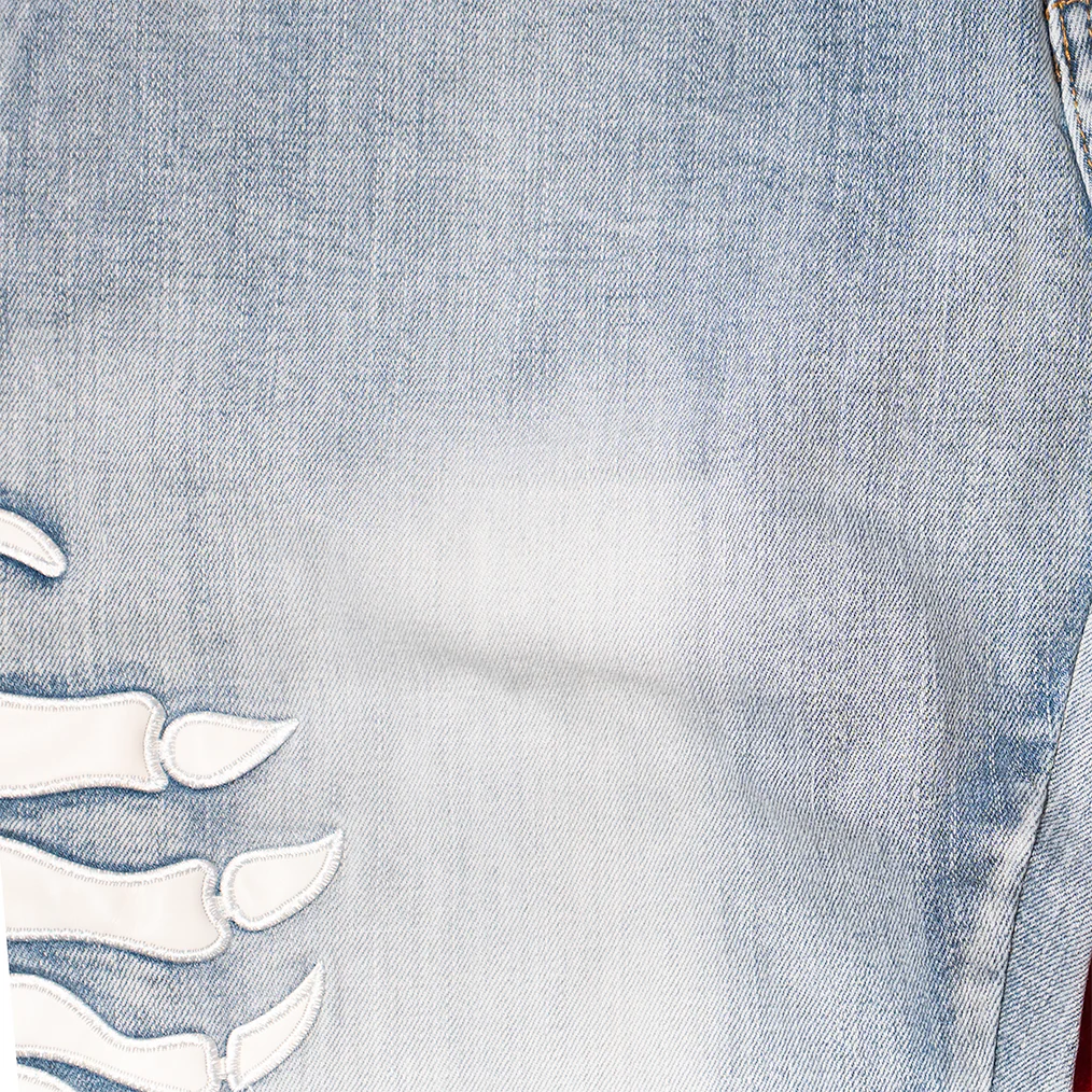 SKELETON HANDS DENIM PANTS (BLUE) - Image 4