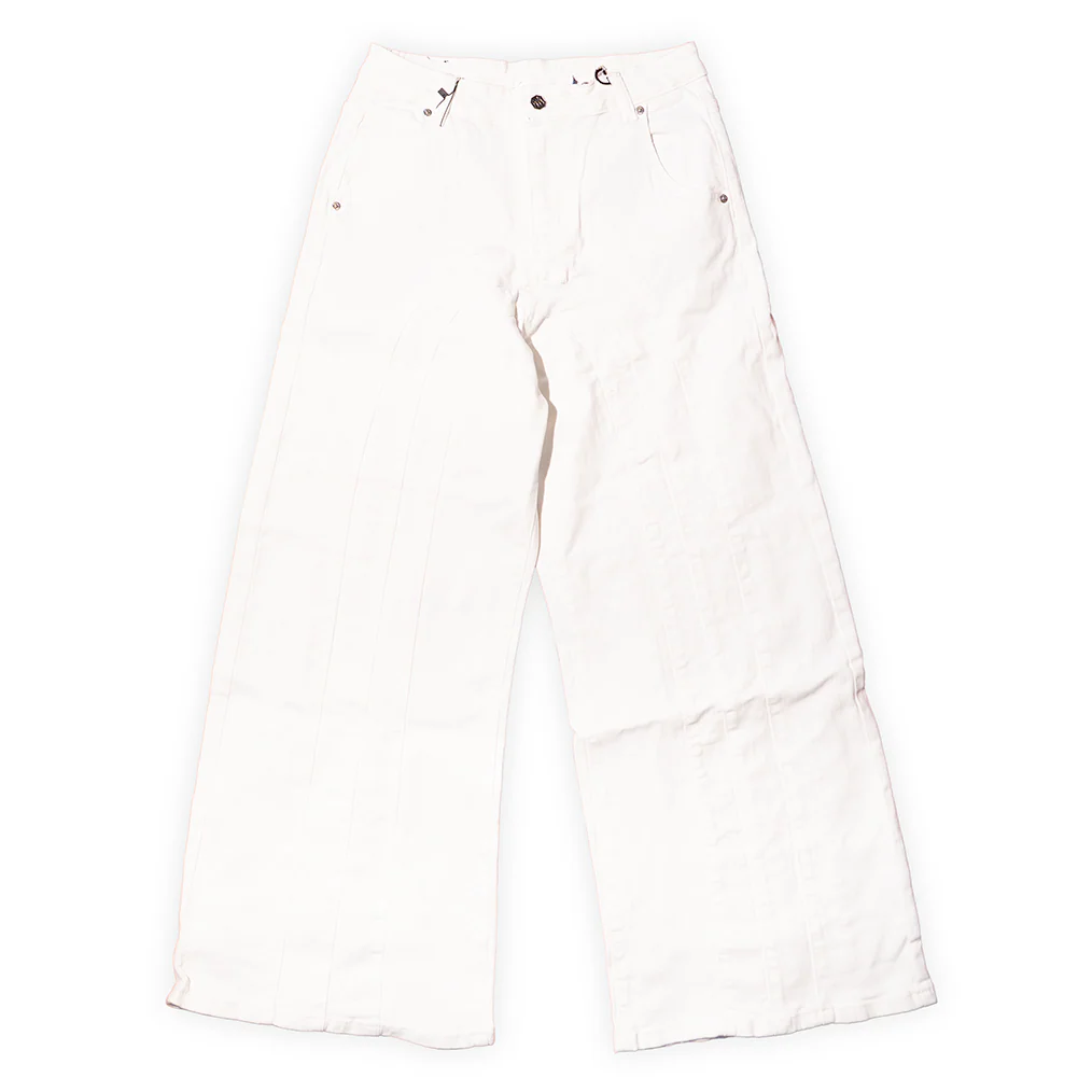 ULTRA BAGGY DENIM PANTS (WHITE) - Image 2