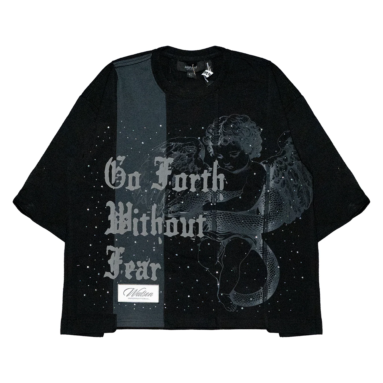 WITHOUT FEAR MULTI PANEL T-SHIRT (BLACK)