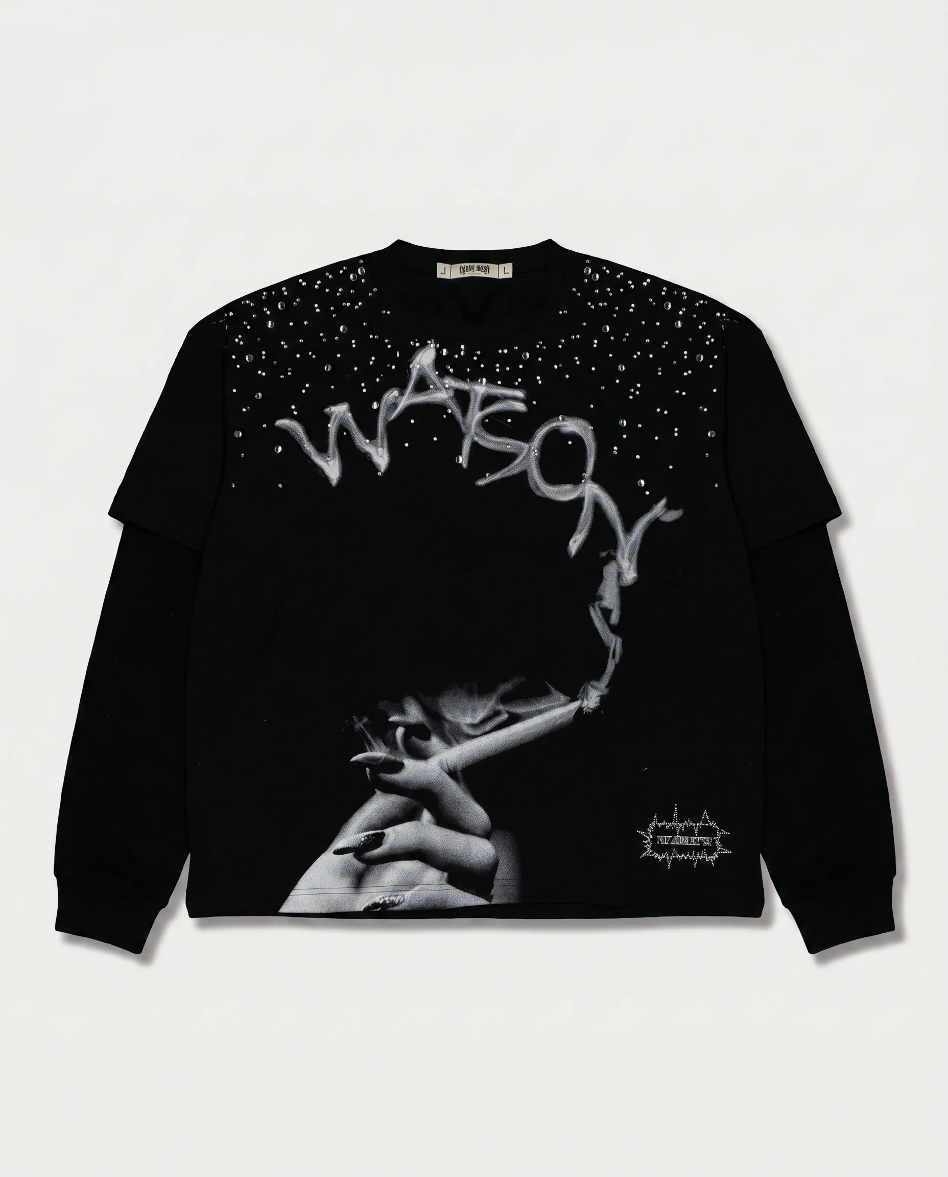 SMOKE LONGSLEEVE T-SHIRT (BLACK)