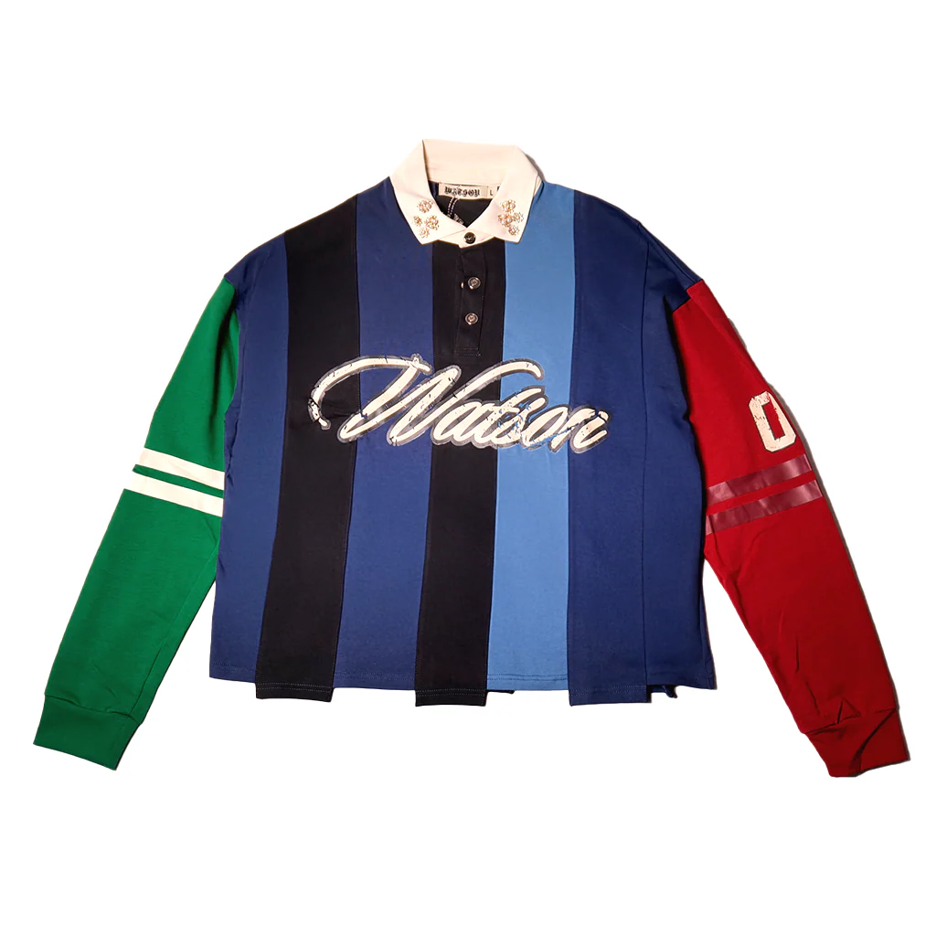 WATSON MULTI SPLIT LONG SLEEVE POLO (MULTI) - Image 4