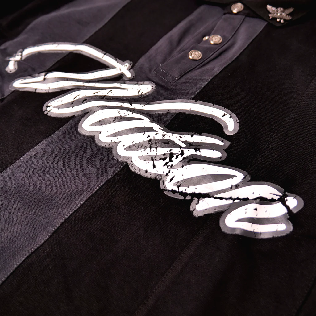 WATSON MULTI SPLIT LONG SLEEVE POLO (BLACK) - Image 7