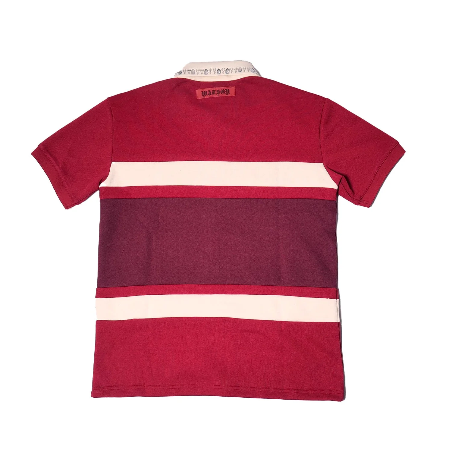 WATSON STUDIOS STAR EMBELLISHED POLO (MAROON) - Image 5