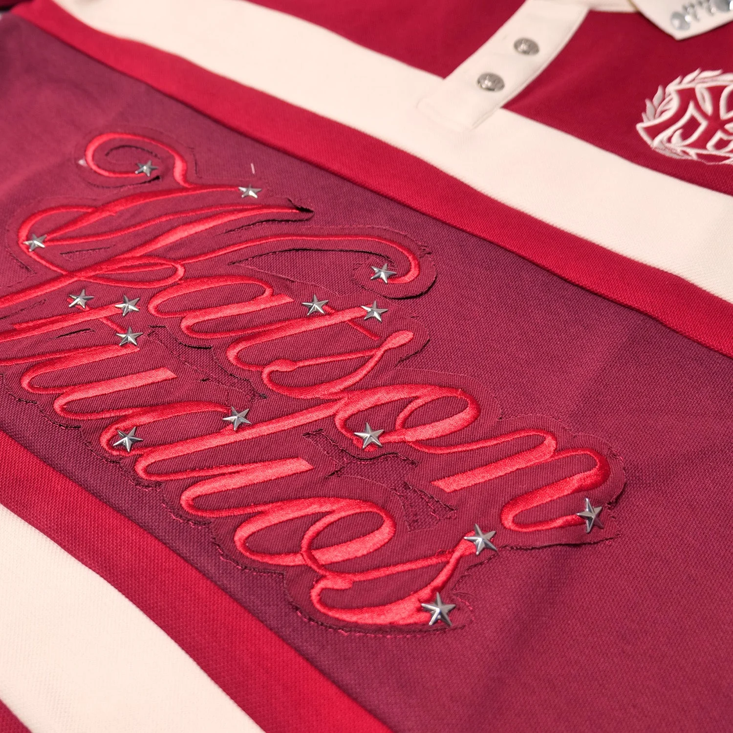 WATSON STUDIOS STAR EMBELLISHED POLO (MAROON) - Image 6