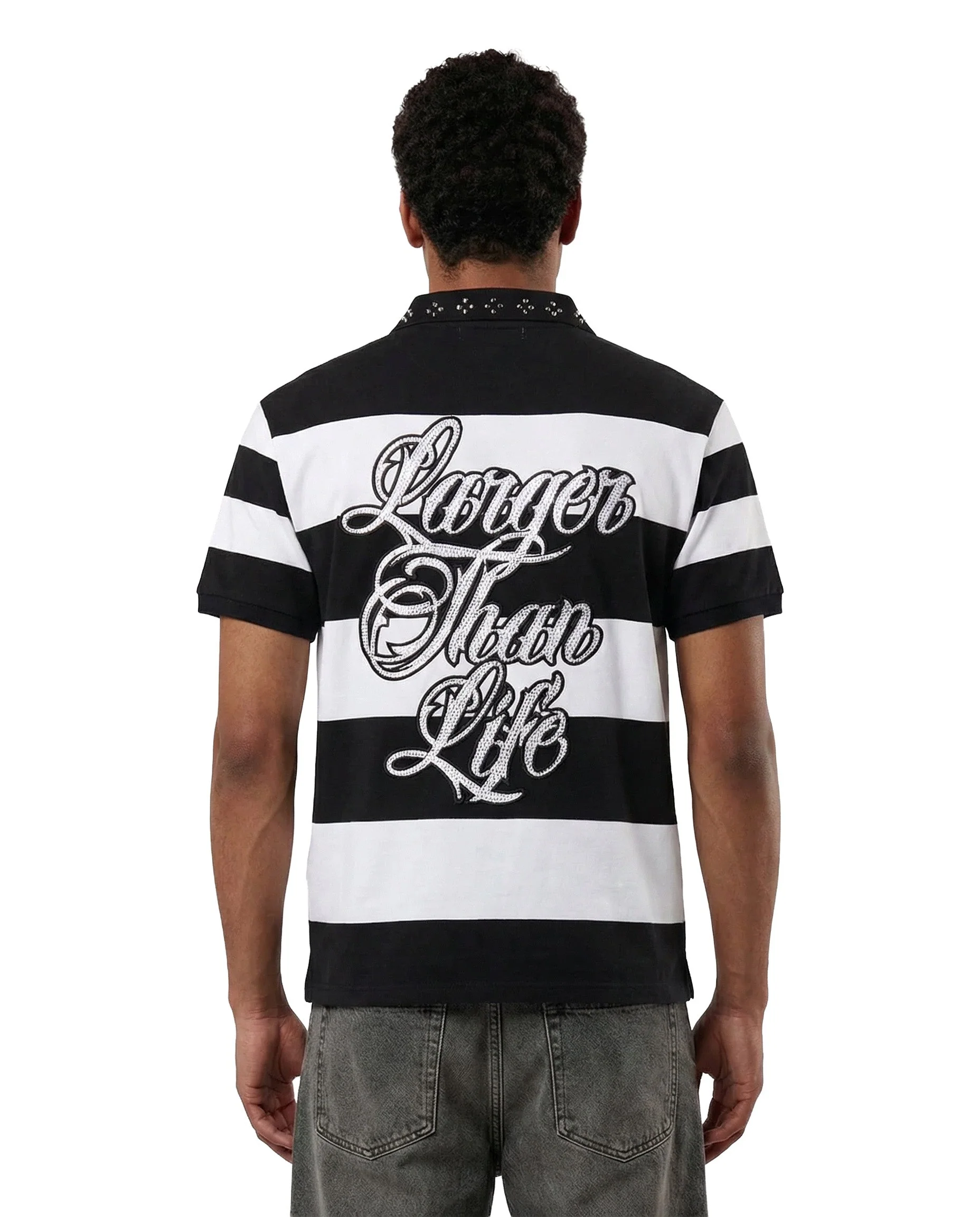 WATSON RUGBY POLO (BLACK/WHITE) - Image 3