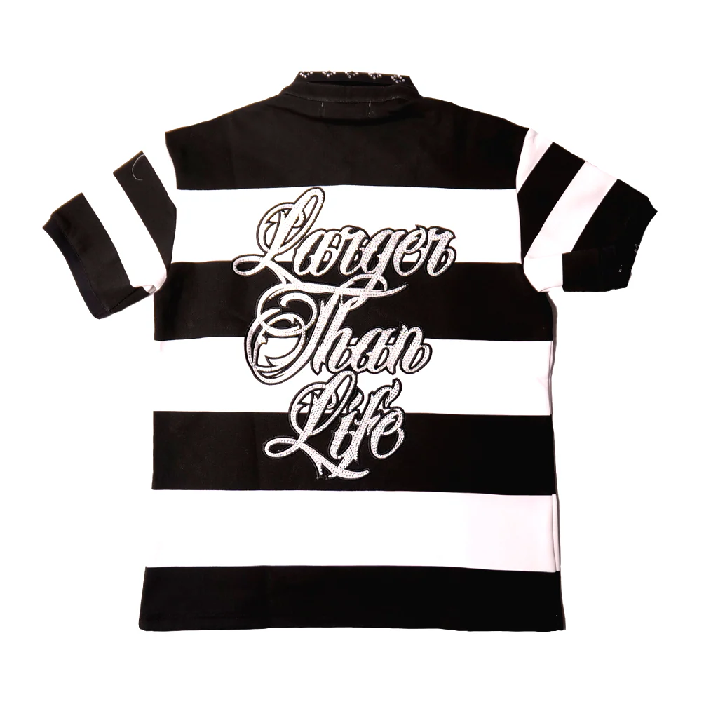 WATSON RUGBY POLO (BLACK/WHITE) - Image 5