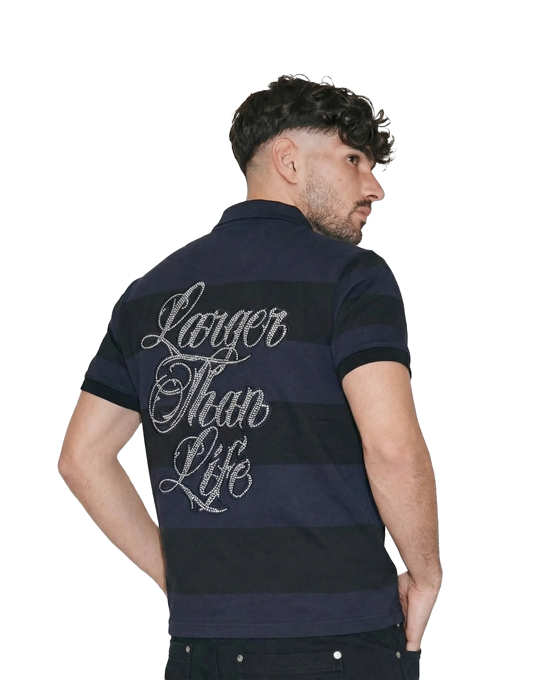 WATSON RUGBY POLO (BLACK/CHARCOAL) - Image 4
