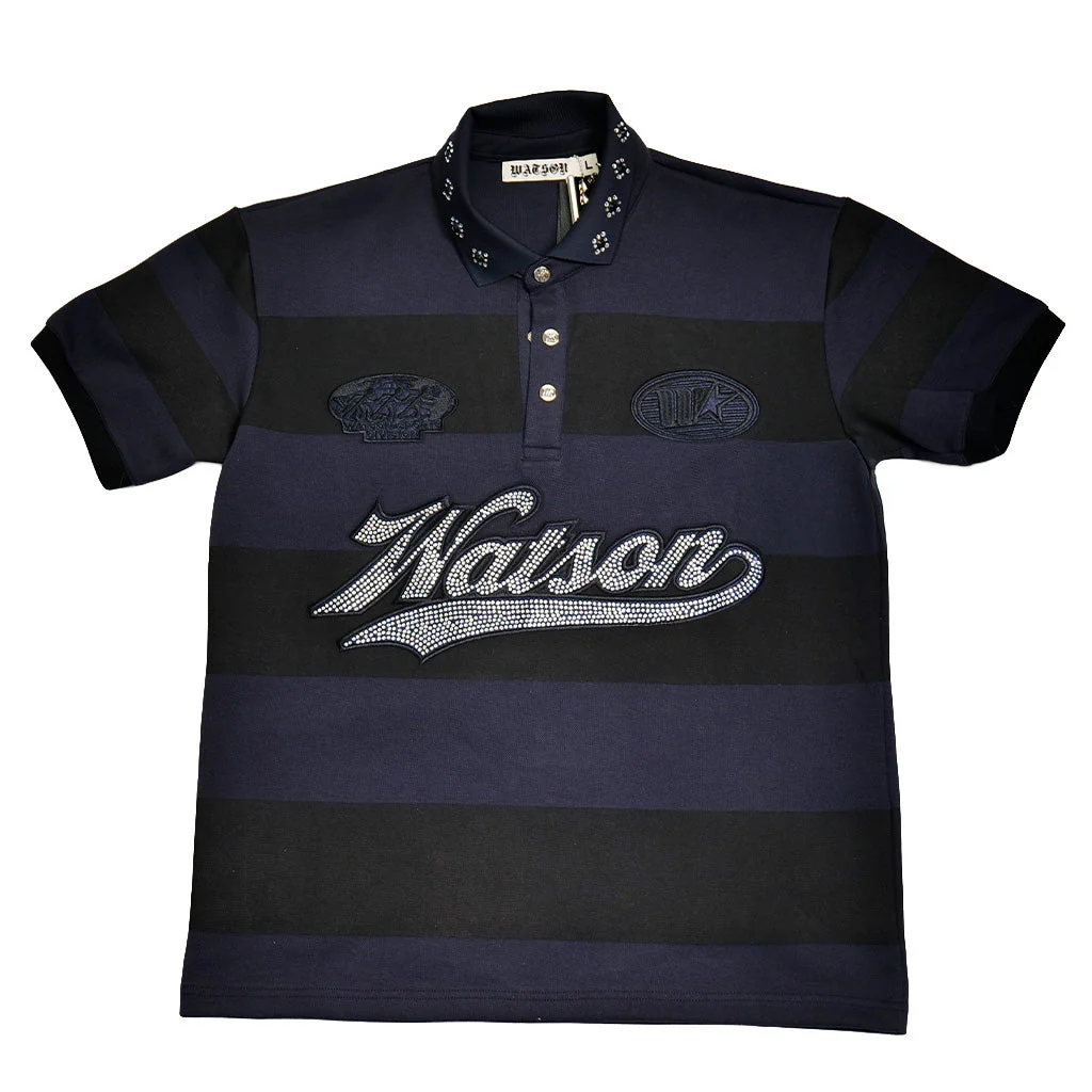 WATSON RUGBY POLO (BLACK/CHARCOAL) - Image 5