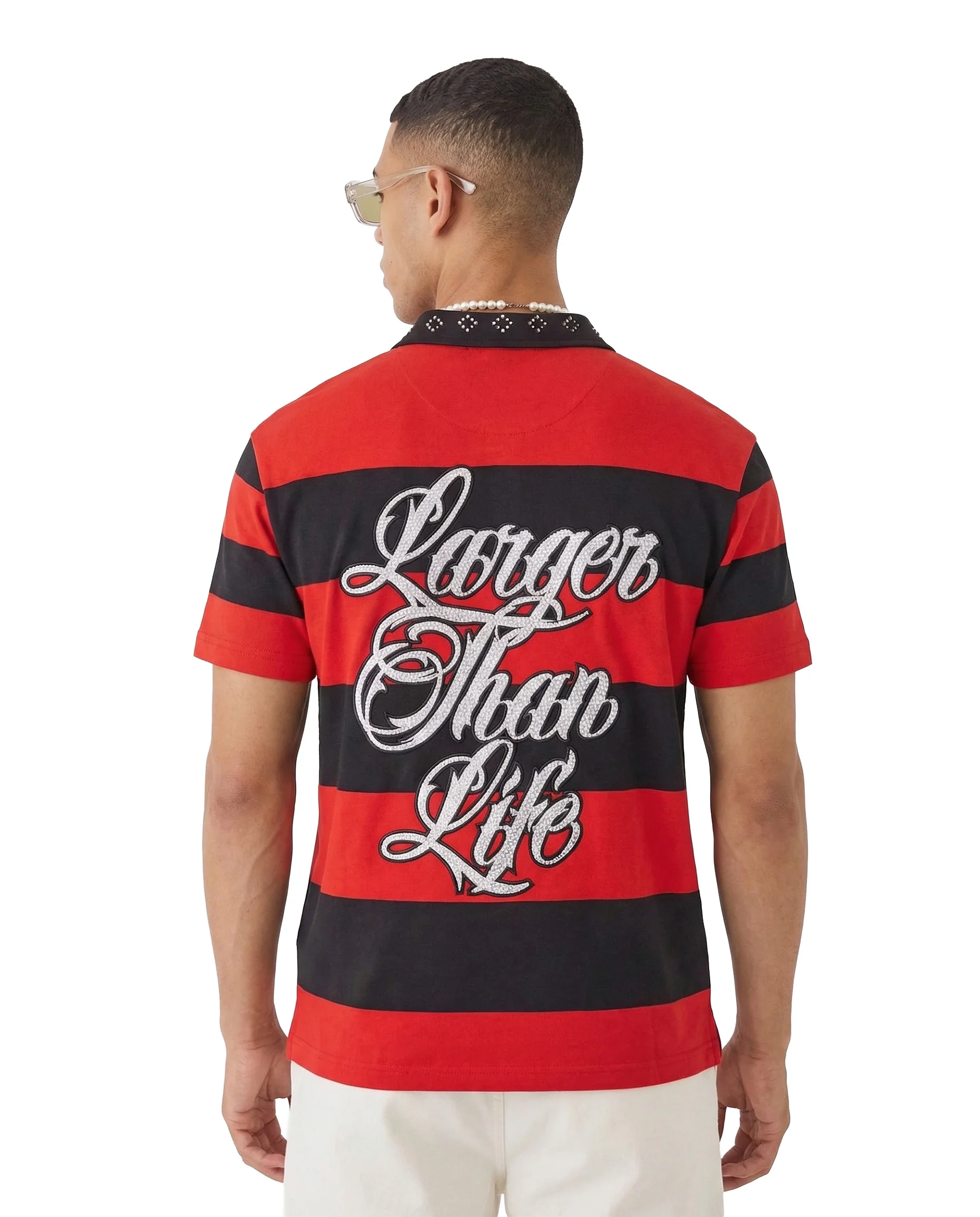 WATSON RUGBY POLO (BLACK/RED) - Image 3