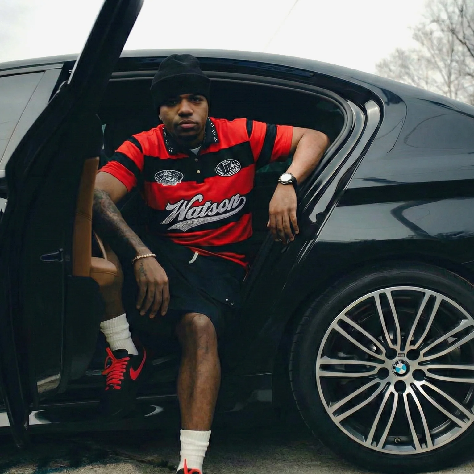 WATSON RUGBY POLO (BLACK/RED) - Image 6