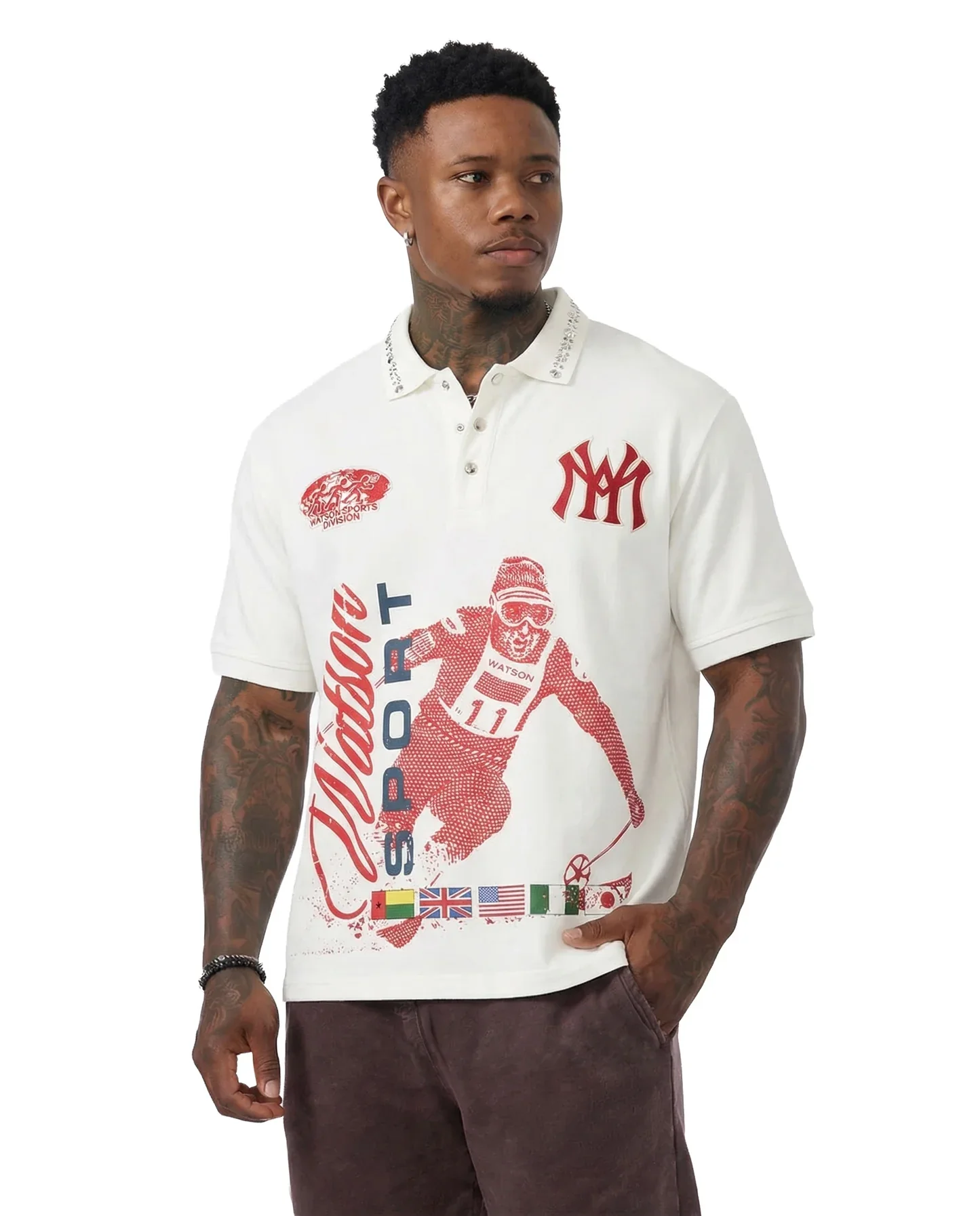 WATSON WINTER SPORT RUGBY POLO (WHITE) - Image 2