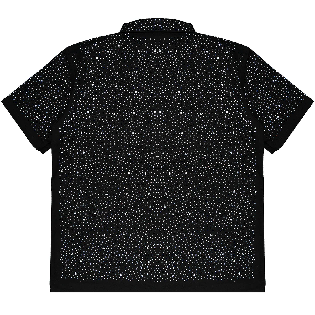 SPIDER WEB CRYSTAL WORK SHIRT (BLACK) - Image 2