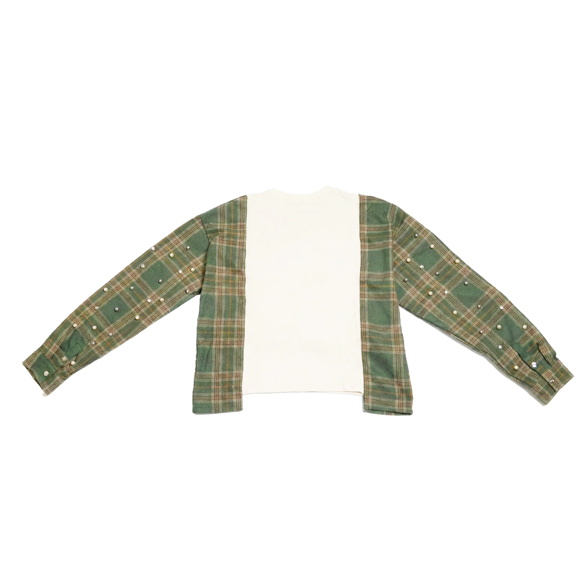 WATSON UPCYCLED T-SHIRT FLANNEL (CREAM) - Image 3